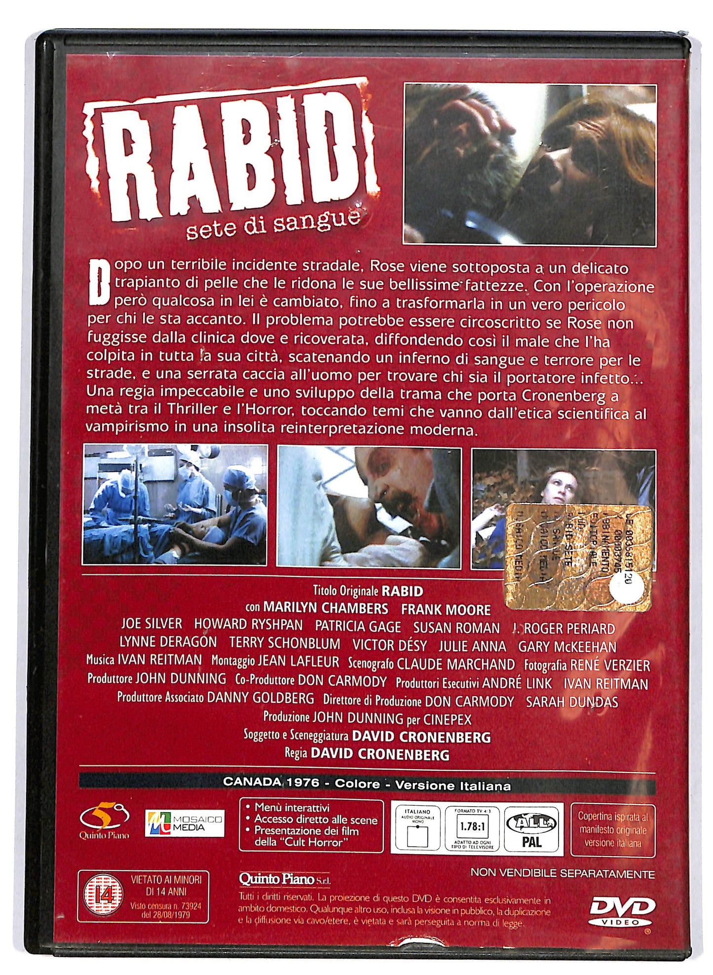 EBOND Rabid - Sete di sangue EDITORIALE DVD D655913