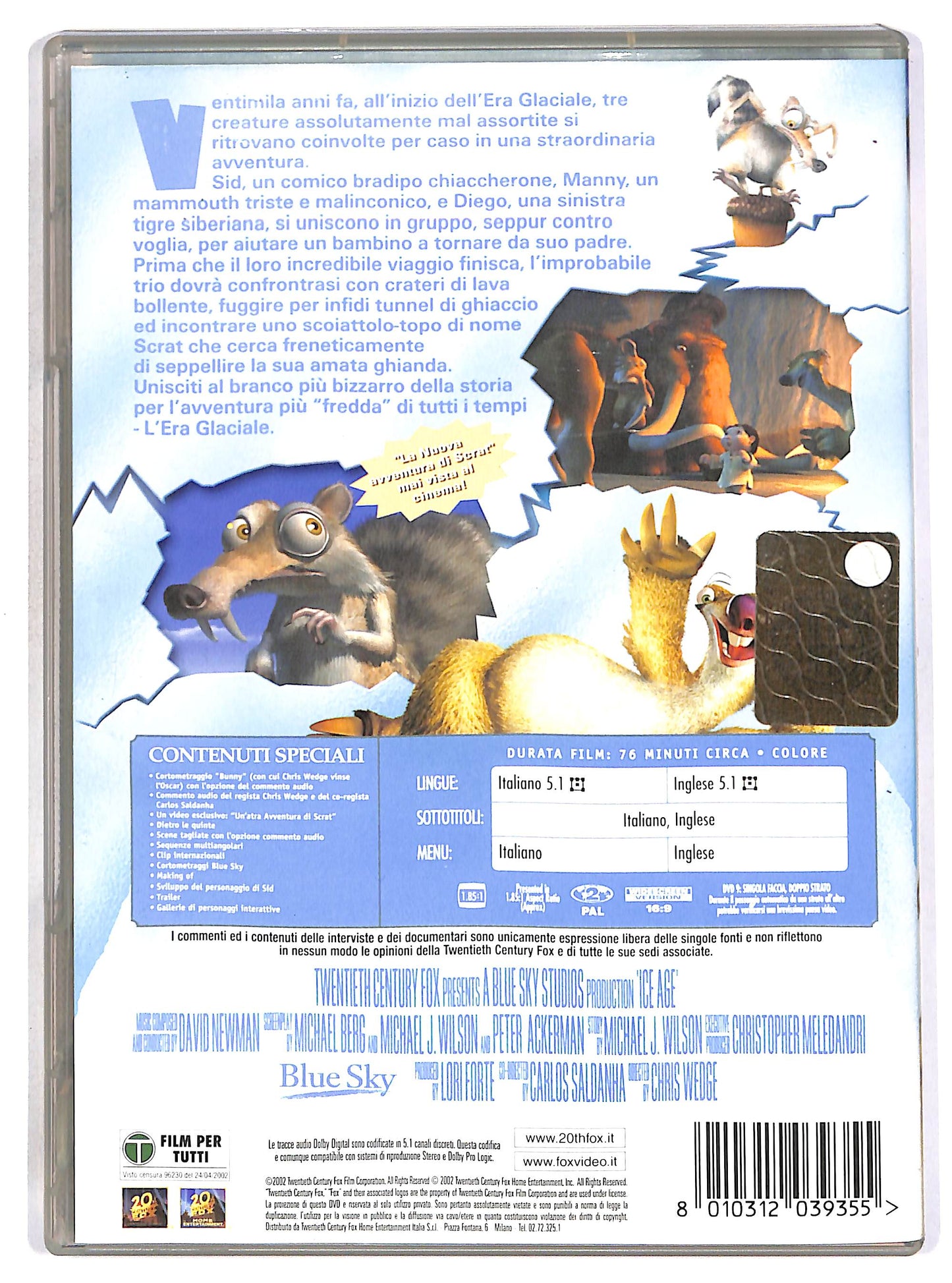 EBOND L'era glaciale DVD D656225