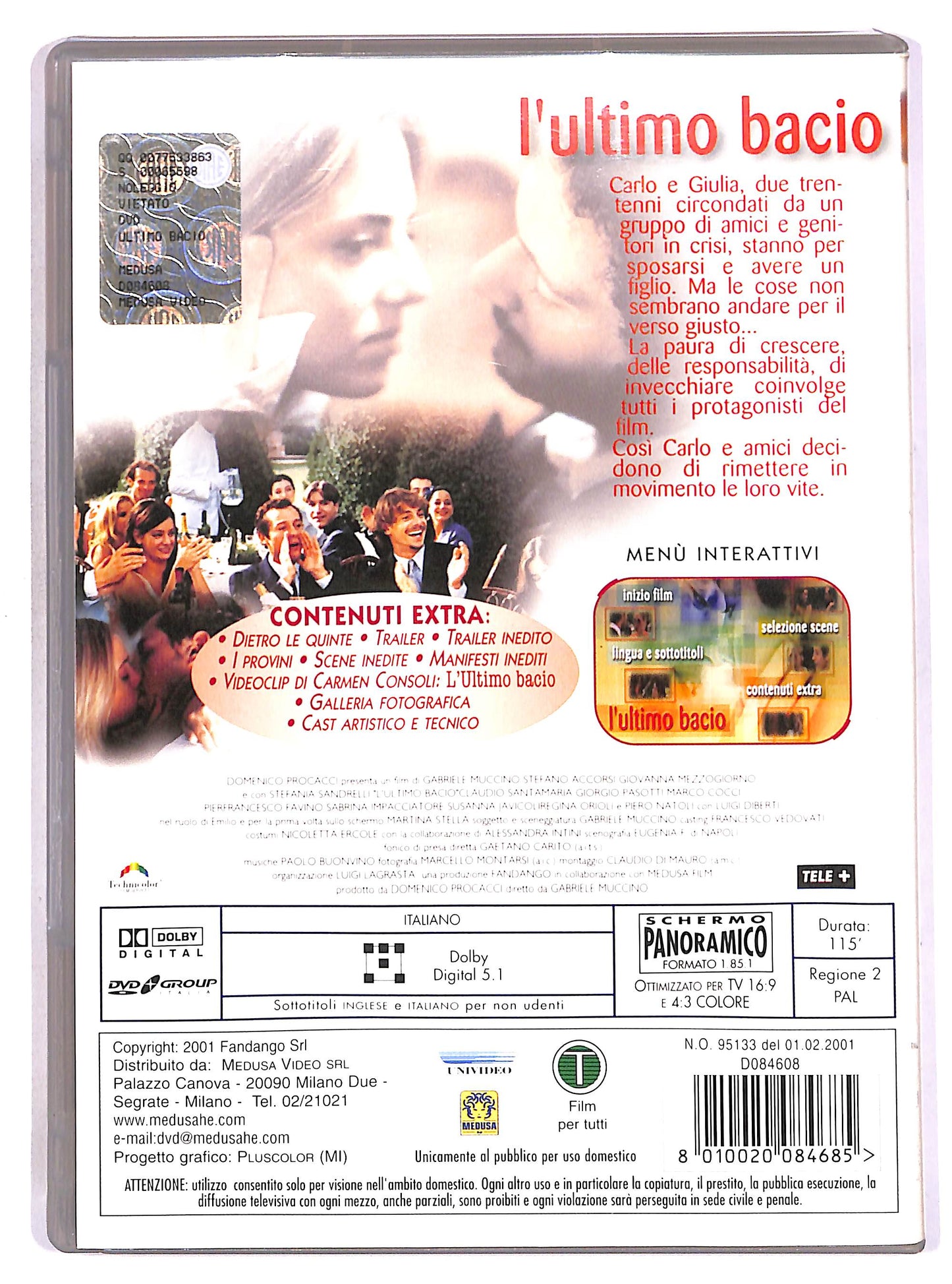 EBOND L'ultimo bacio DVD D656312