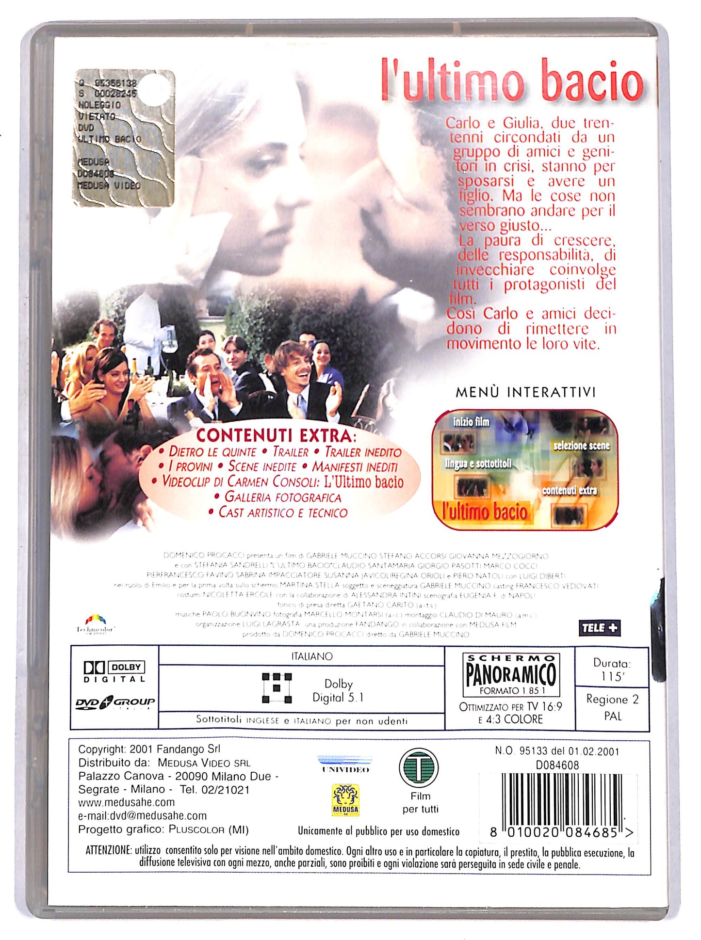 EBOND l'ultimo bacio DVD D656504