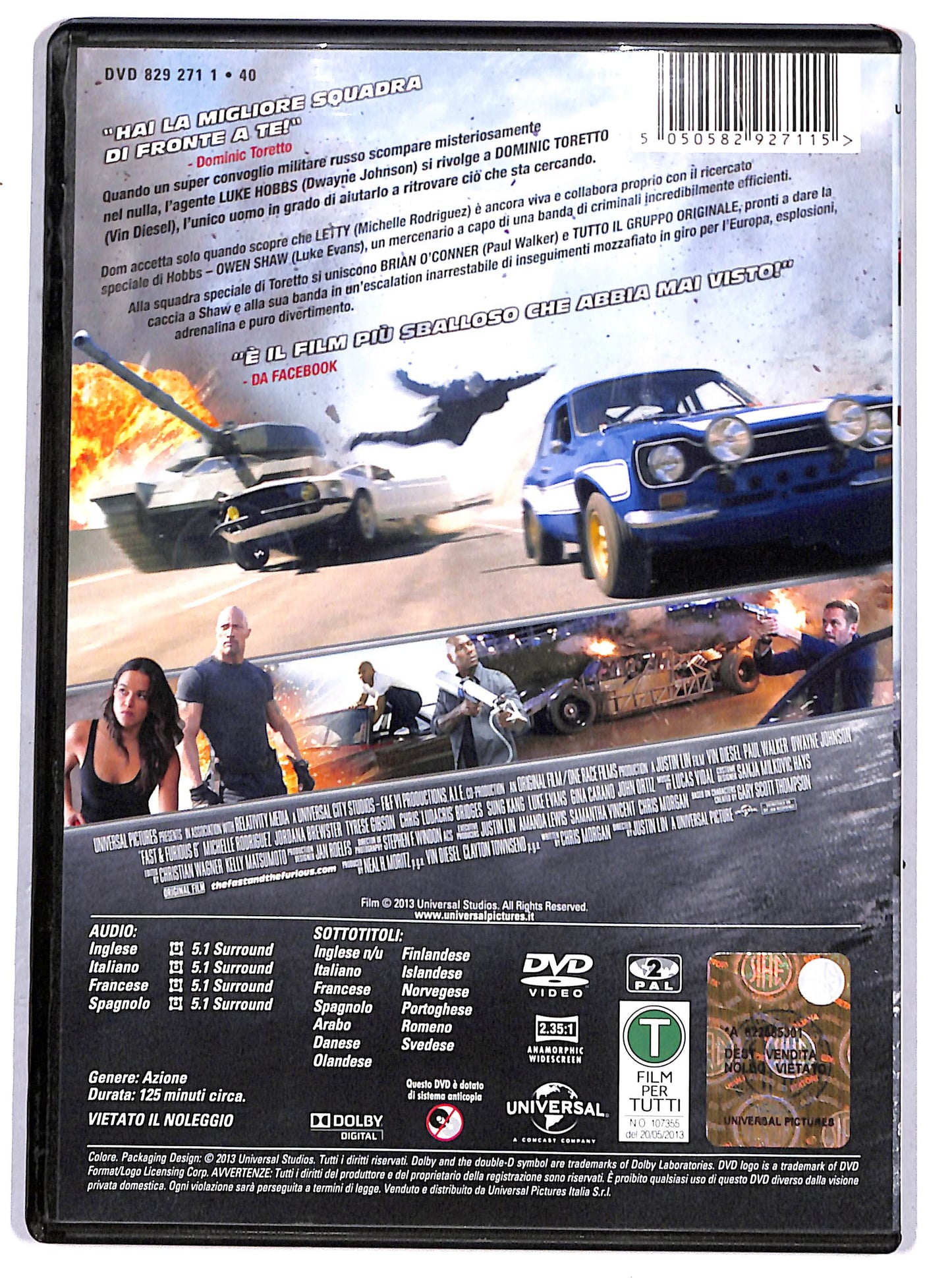 EBOND fast e furious 6 DVD D656513