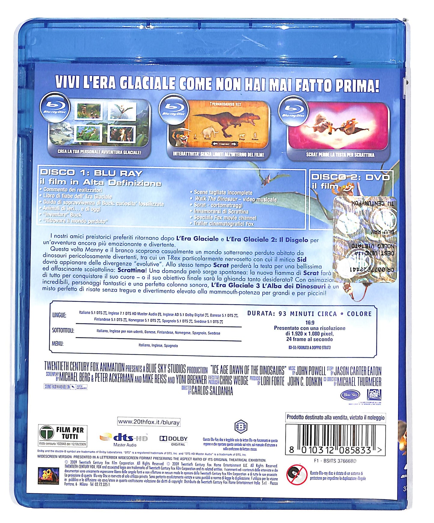 EBOND L'era glaciale 3 L'alba dei dinosauri DVD+ (2 DISCHI) BLURAY D656807