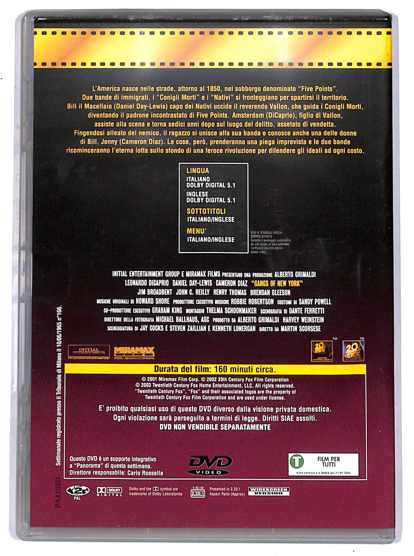 EBOND Gangs of New York  EDITORIALE DVD D656957