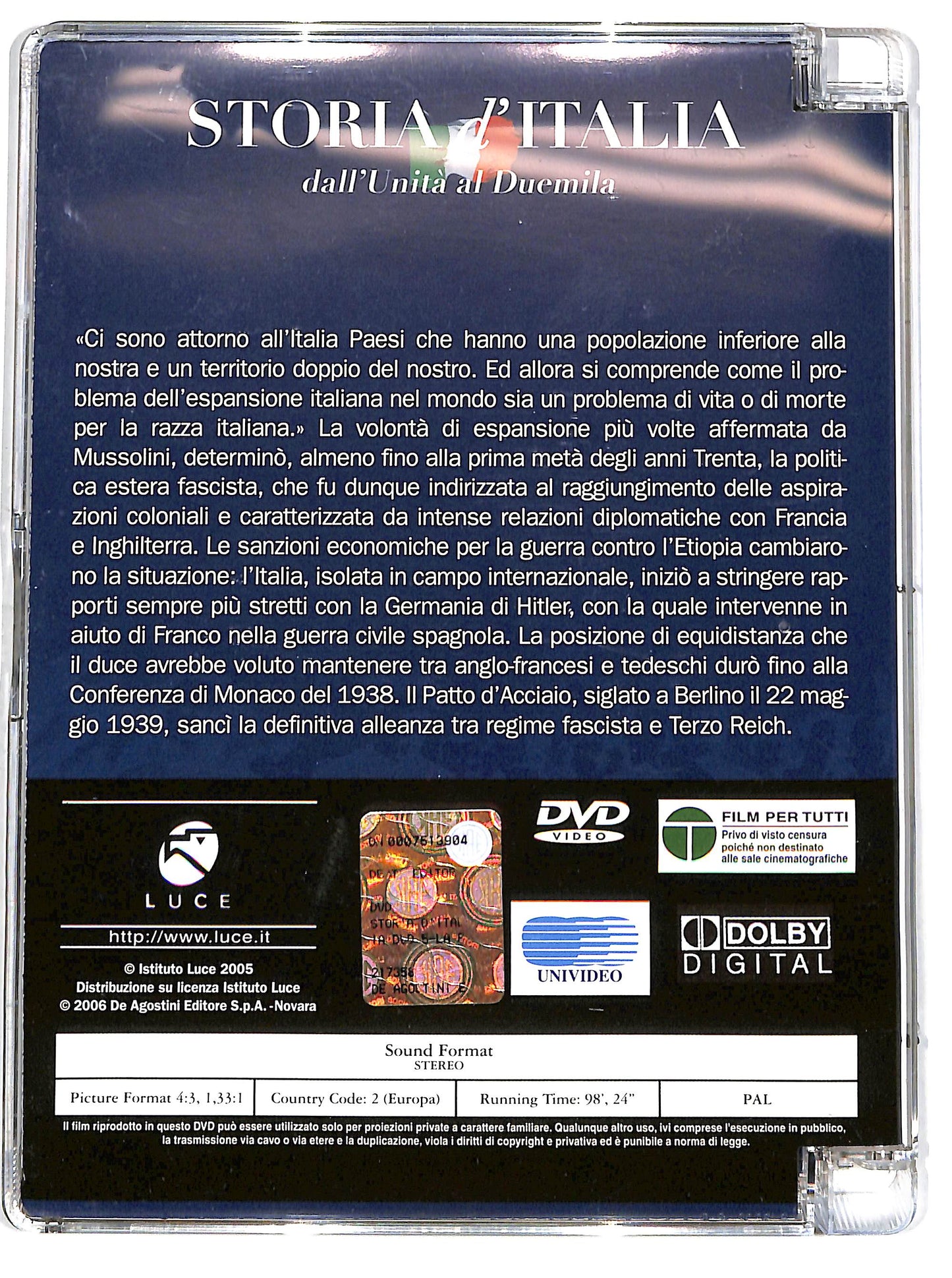 EBOND La Politica Estera Fascista  EDITORIALE  DVD D657016