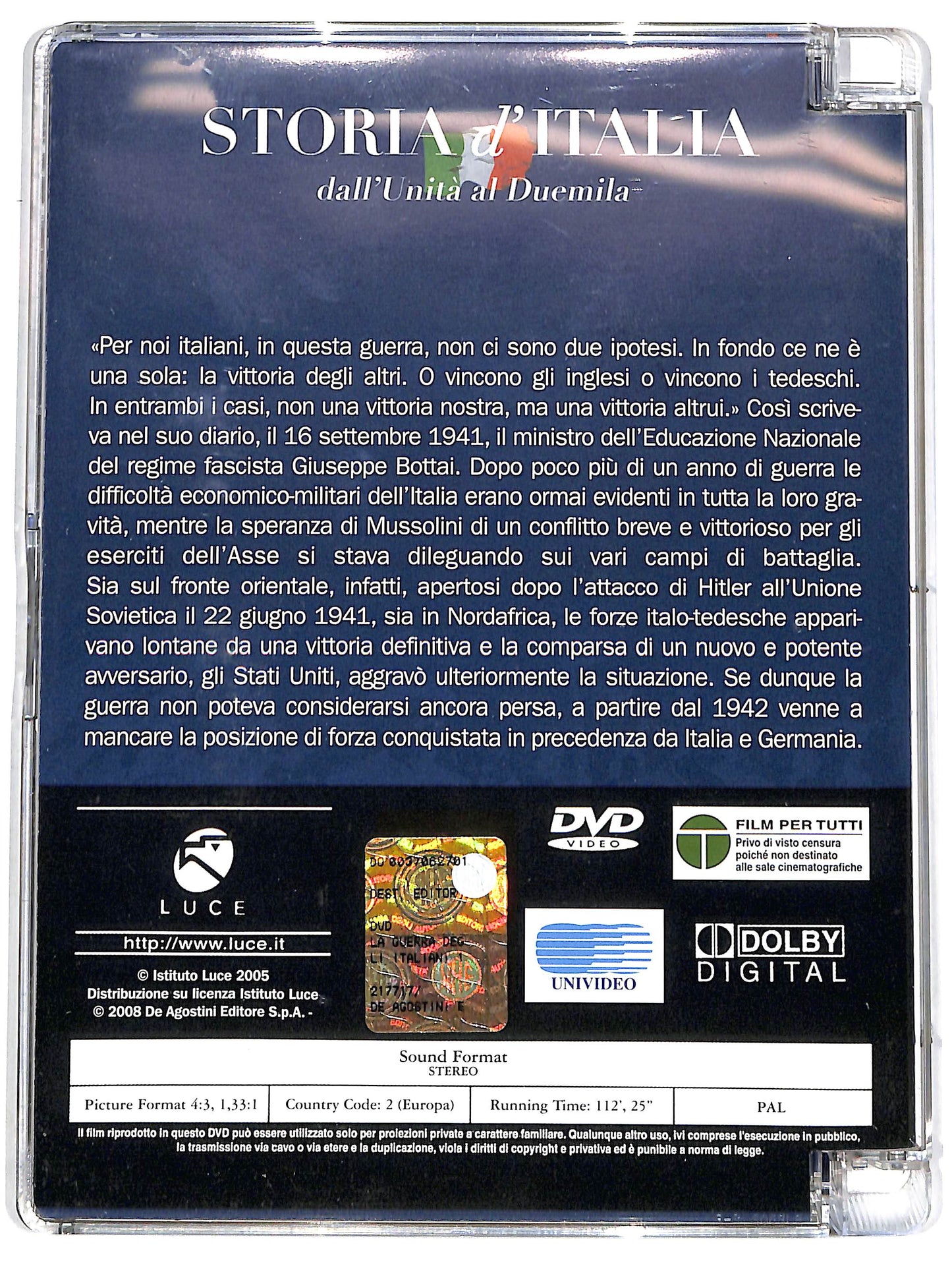 EBOND La Guerra degli Italiani (1941-1942)  EDITORIALE  DVD D657023
