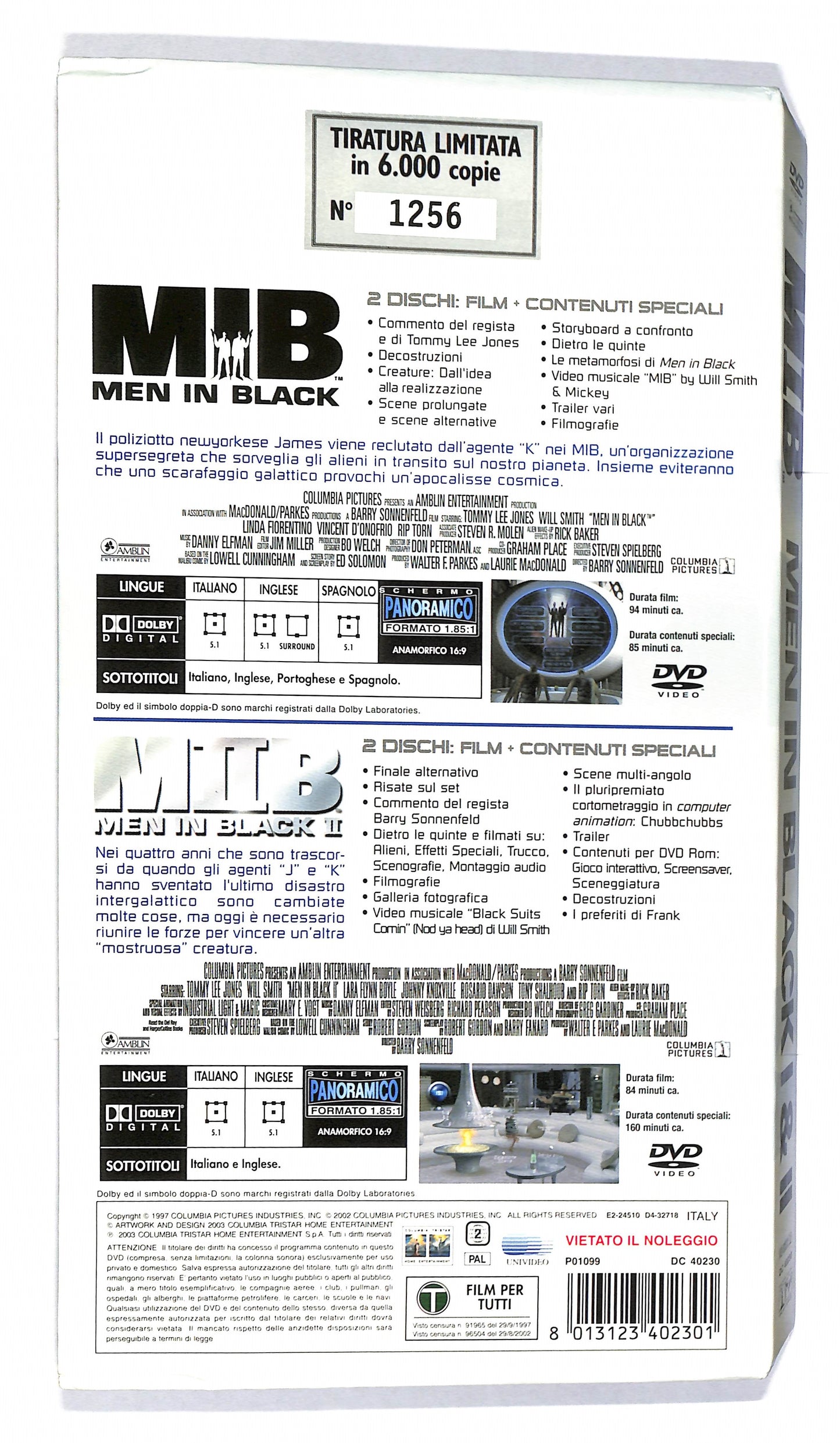 EBOND Men In Black - Men In Black II LIMITED EDITION (4DVD) DVD D657044