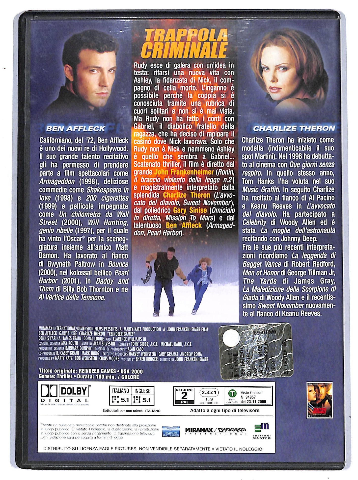 EBOND Trappola criminale  EDITORIALE DVD D657153