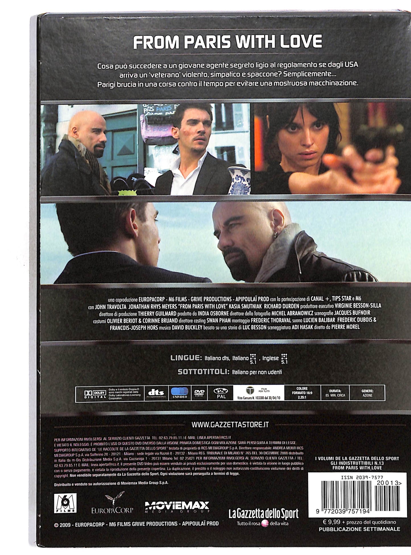 EBOND From Paris with Love SLIPCASE EDITORIALE DVD D657452
