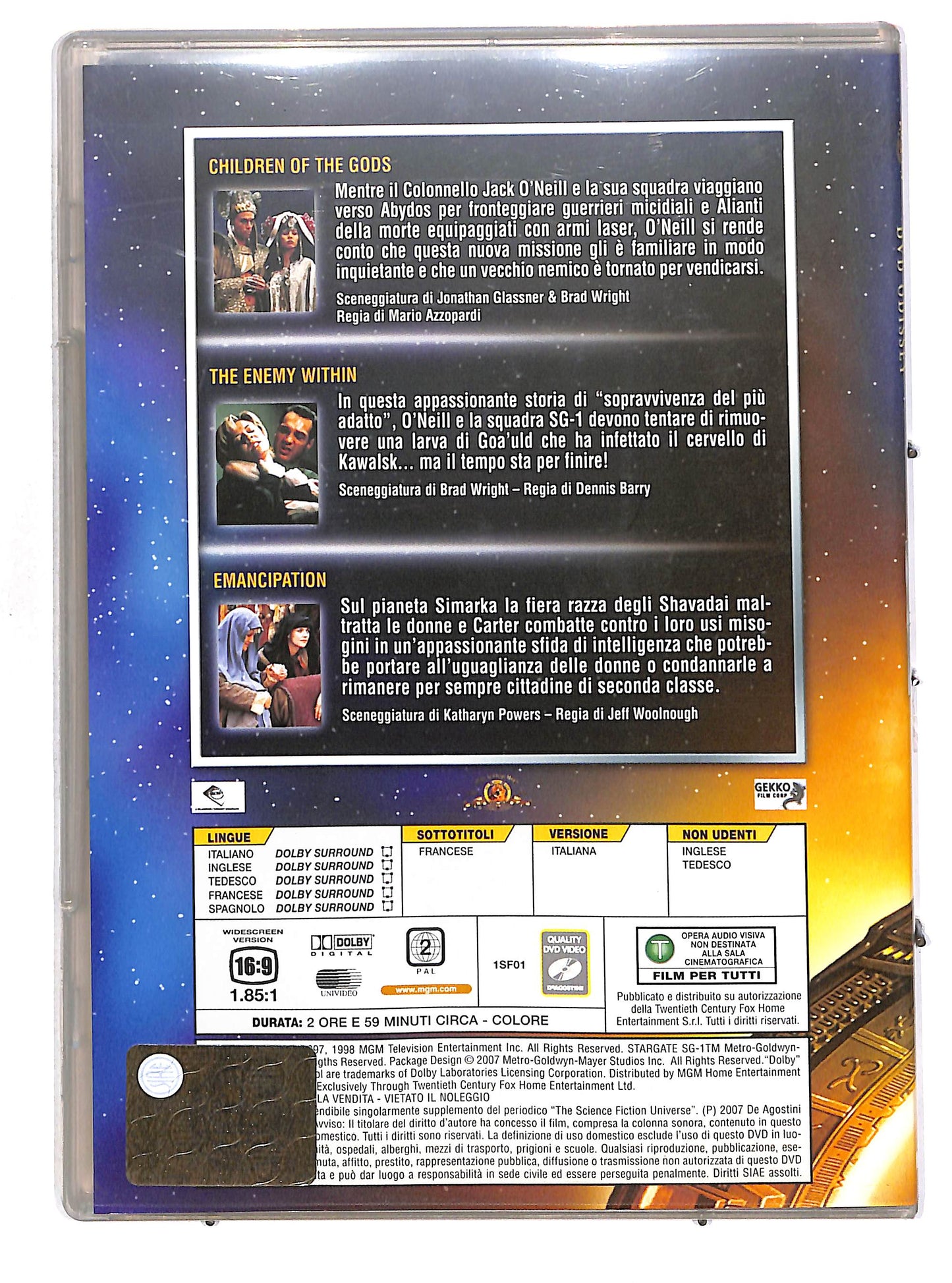 EBOND Stargate DVD Odissey Stagione 1 File 1-3 EDITORIALE DVD D657504