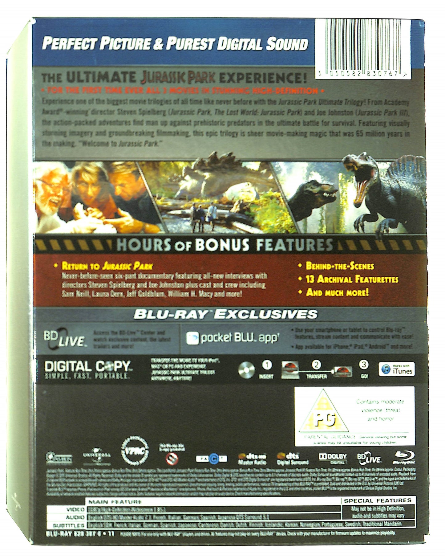 EBOND Jurassic Park Ultimate Trilogy UK Edition BLURAY + Digital Copy BLURAY D657902