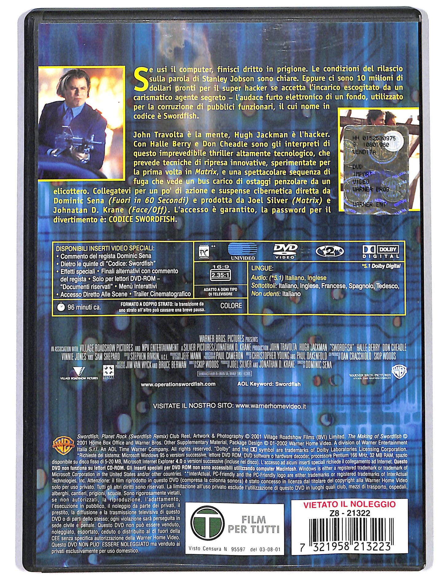 EBOND Codice swordfish  DVD D659435