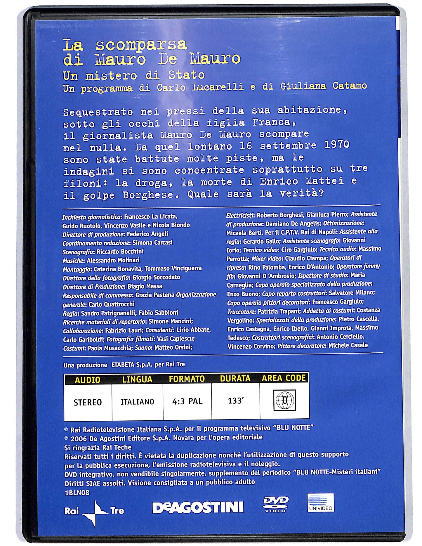 EBOND a scomparsa di Mauro De Mauro vol.8 EDITORIALE DVD D660904