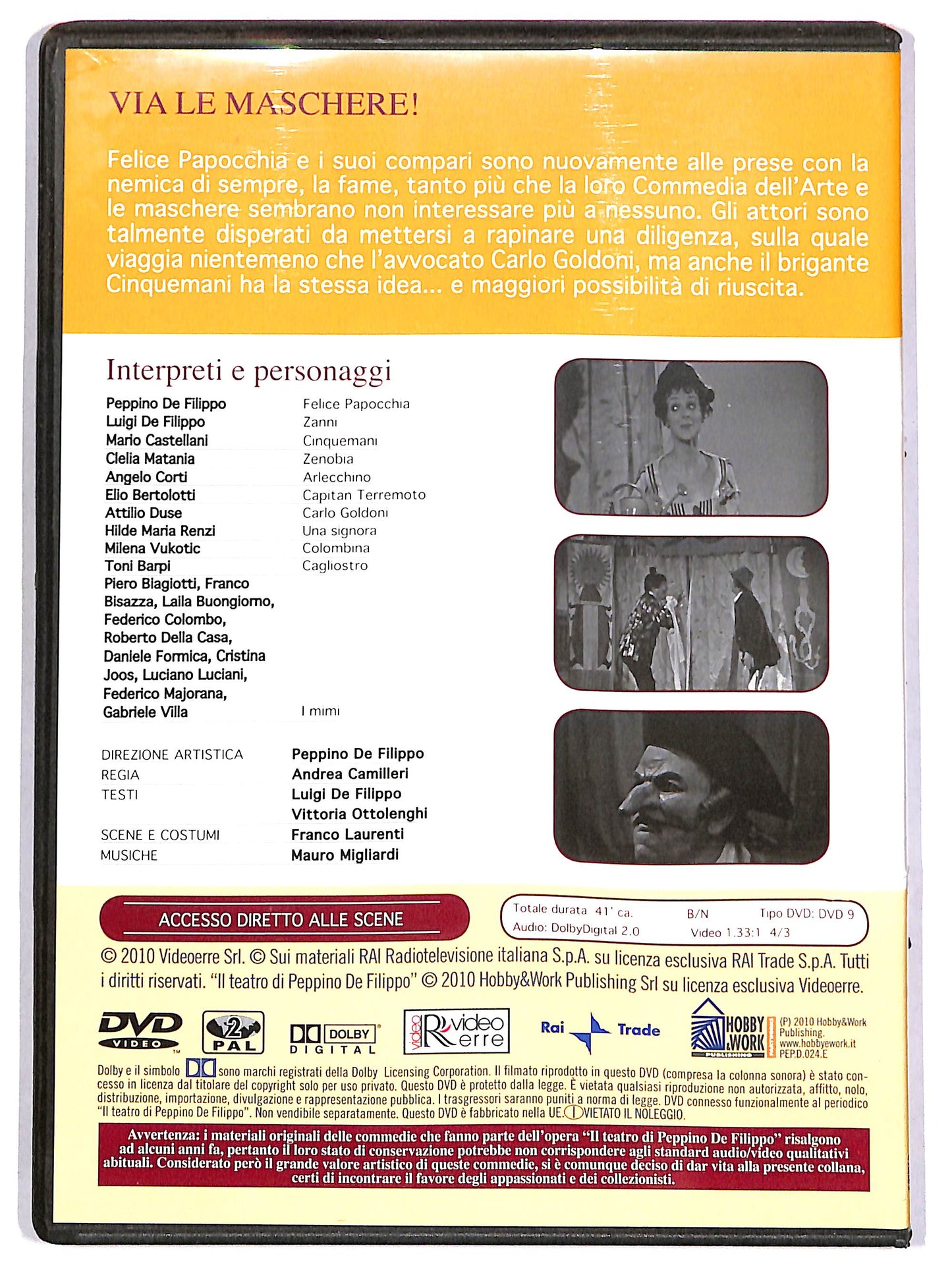 EBOND Via le maschere! EDITORIALE DVD D661714