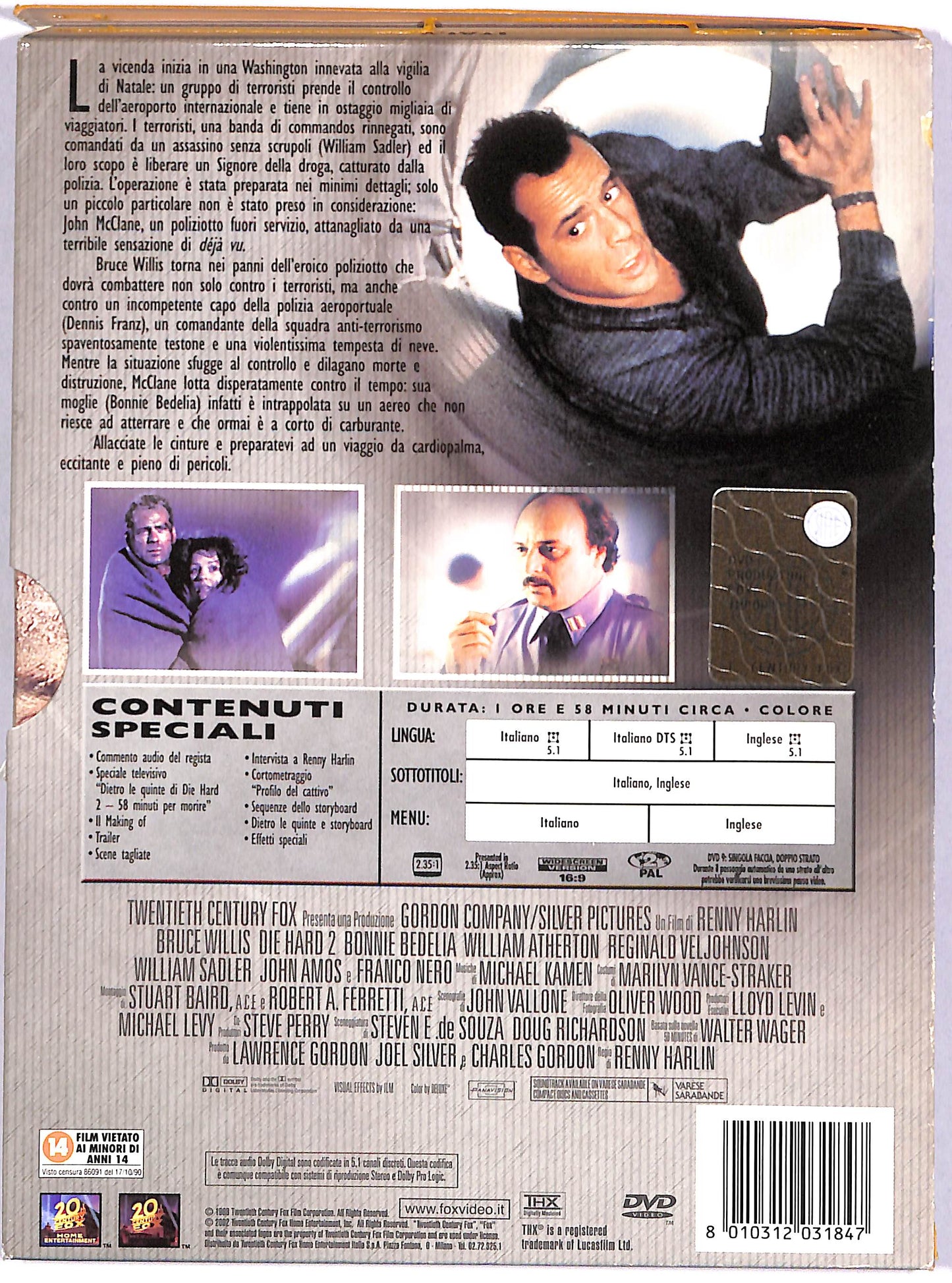 EBOND Die Hard 2 - 58 minuti per morire DIGIPACK EDIZIONE SPECIALE DVD D661747