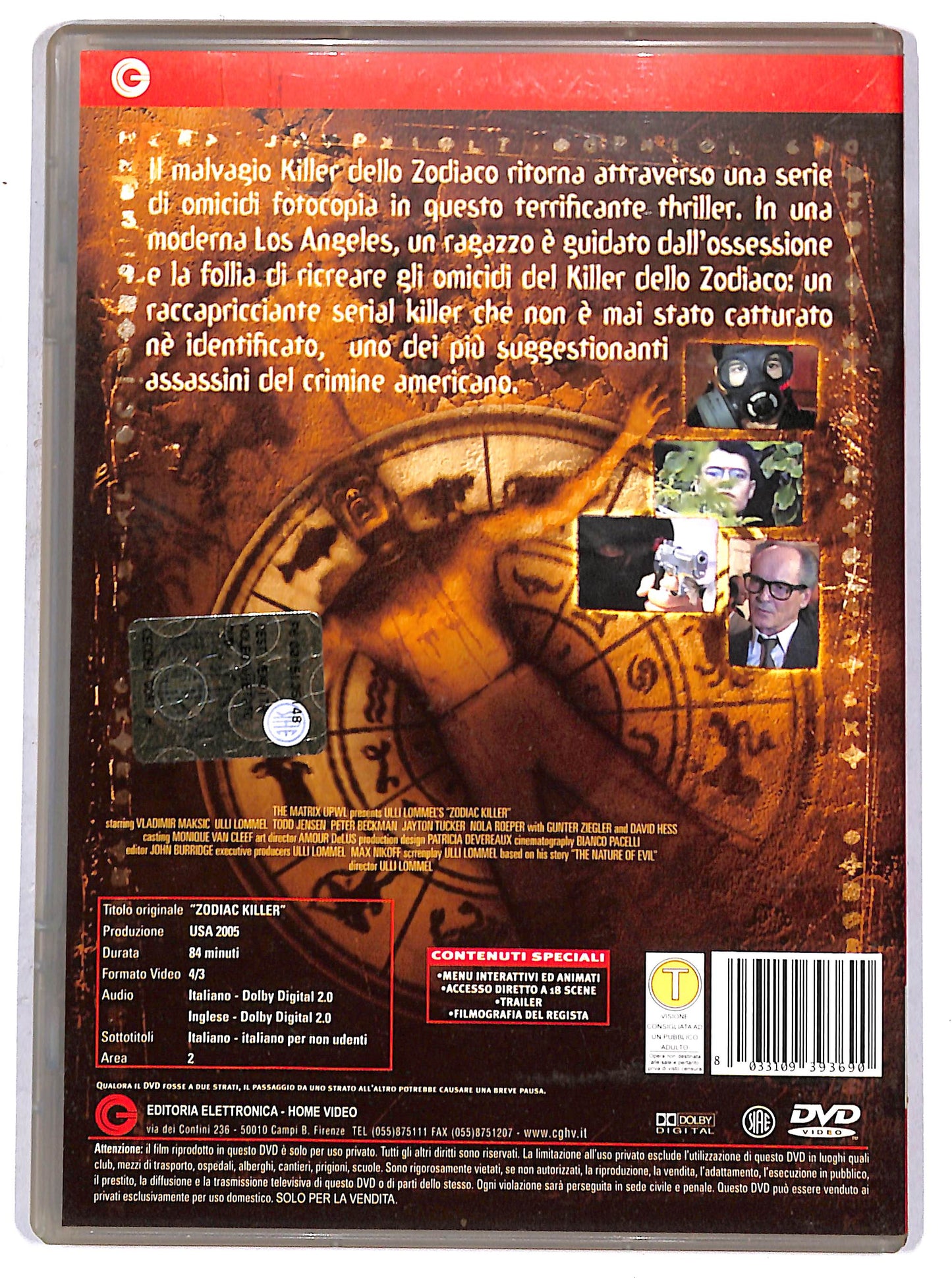 EBOND zodiac killer DVD D662107