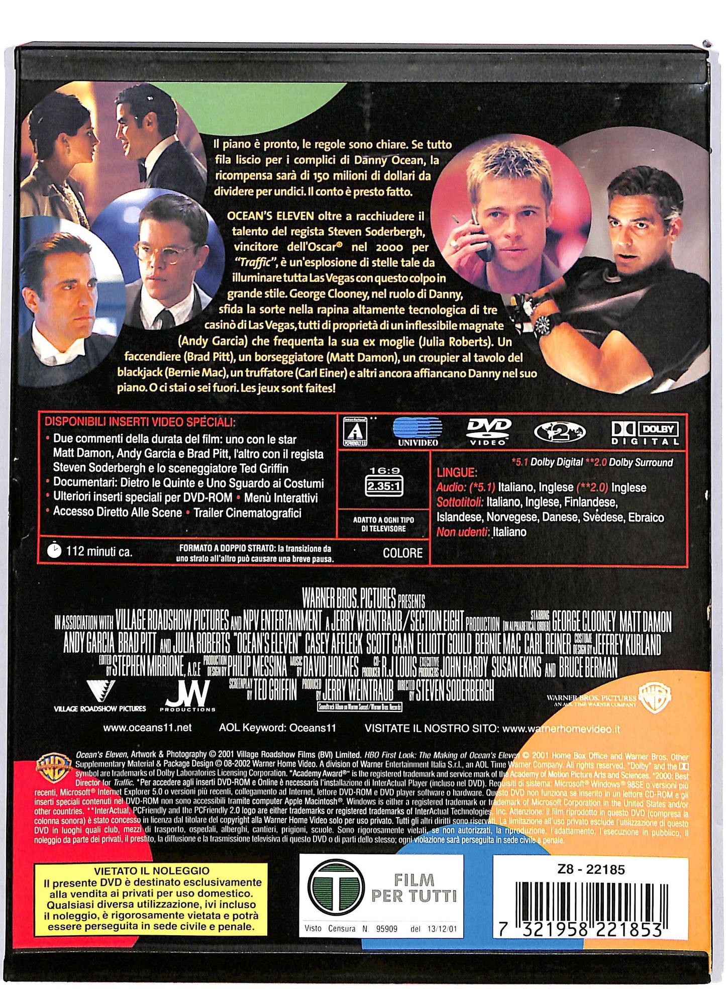 EBOND Ocean's Eleven - Fate il vostro gioco  SNAPPER DVD D662245