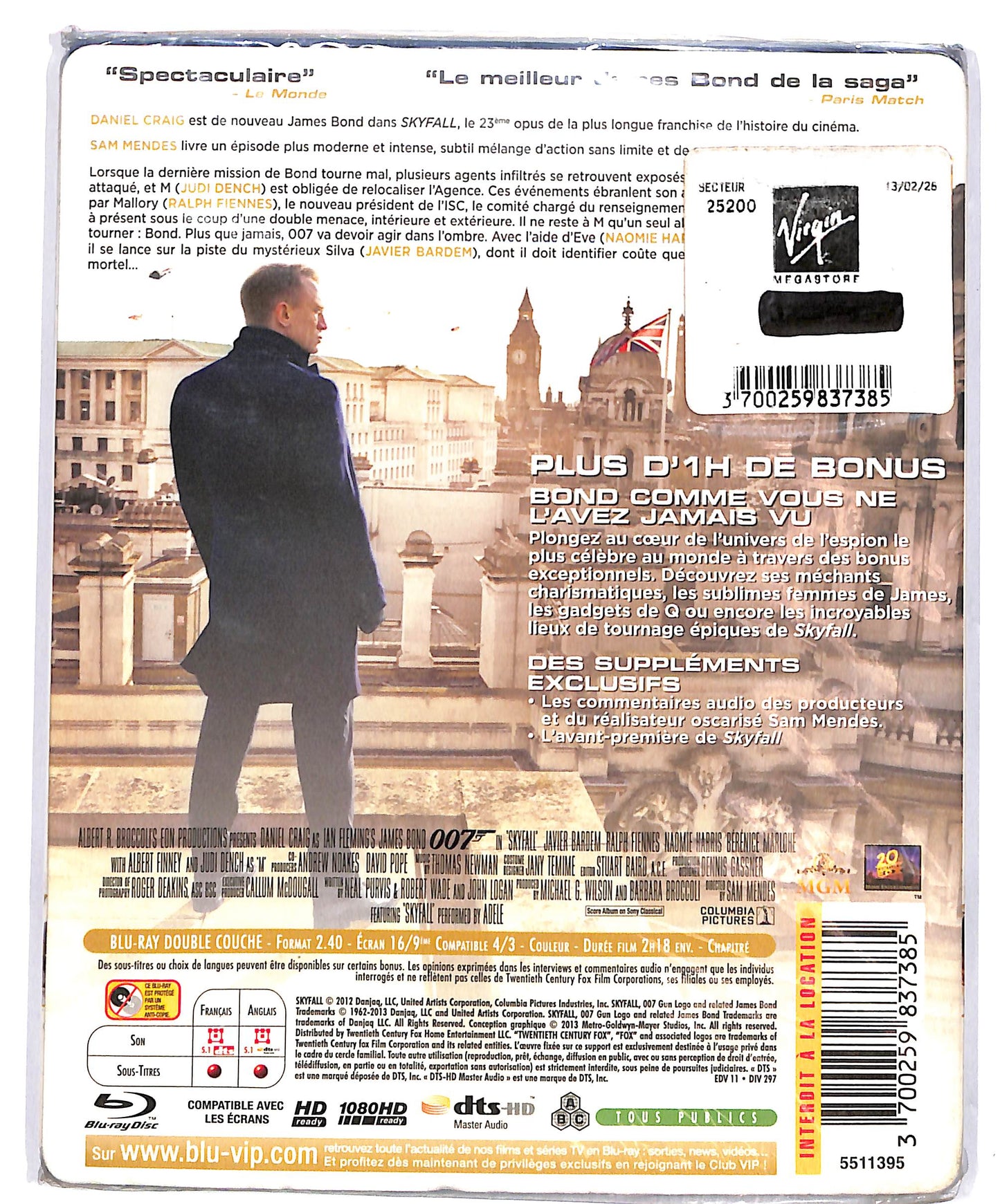 EBOND 007 - Skyfall Edizione Francia BLURAY D662755