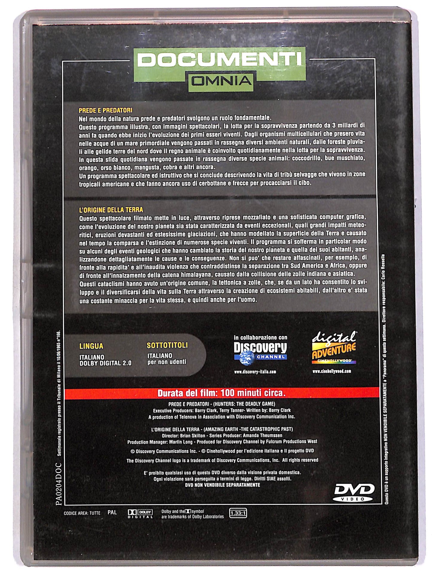 EBOND Documenti Omnia 2004 Vol.2 - Prede e predatori EDITORIALE DVD D662862
