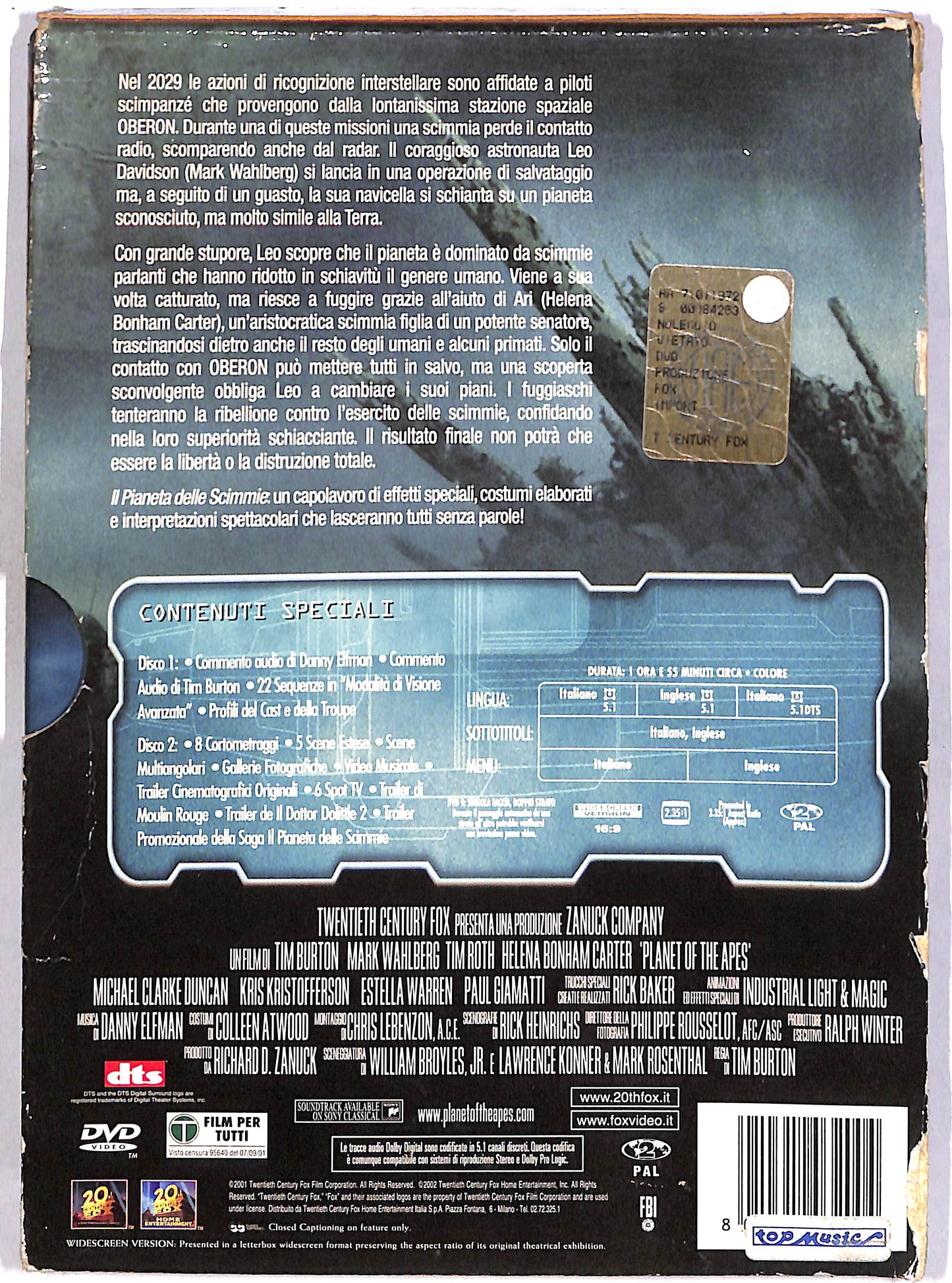EBOND Planet of the Apes SLIPCASE EDIZIONE SPECIALE DVD D663212
