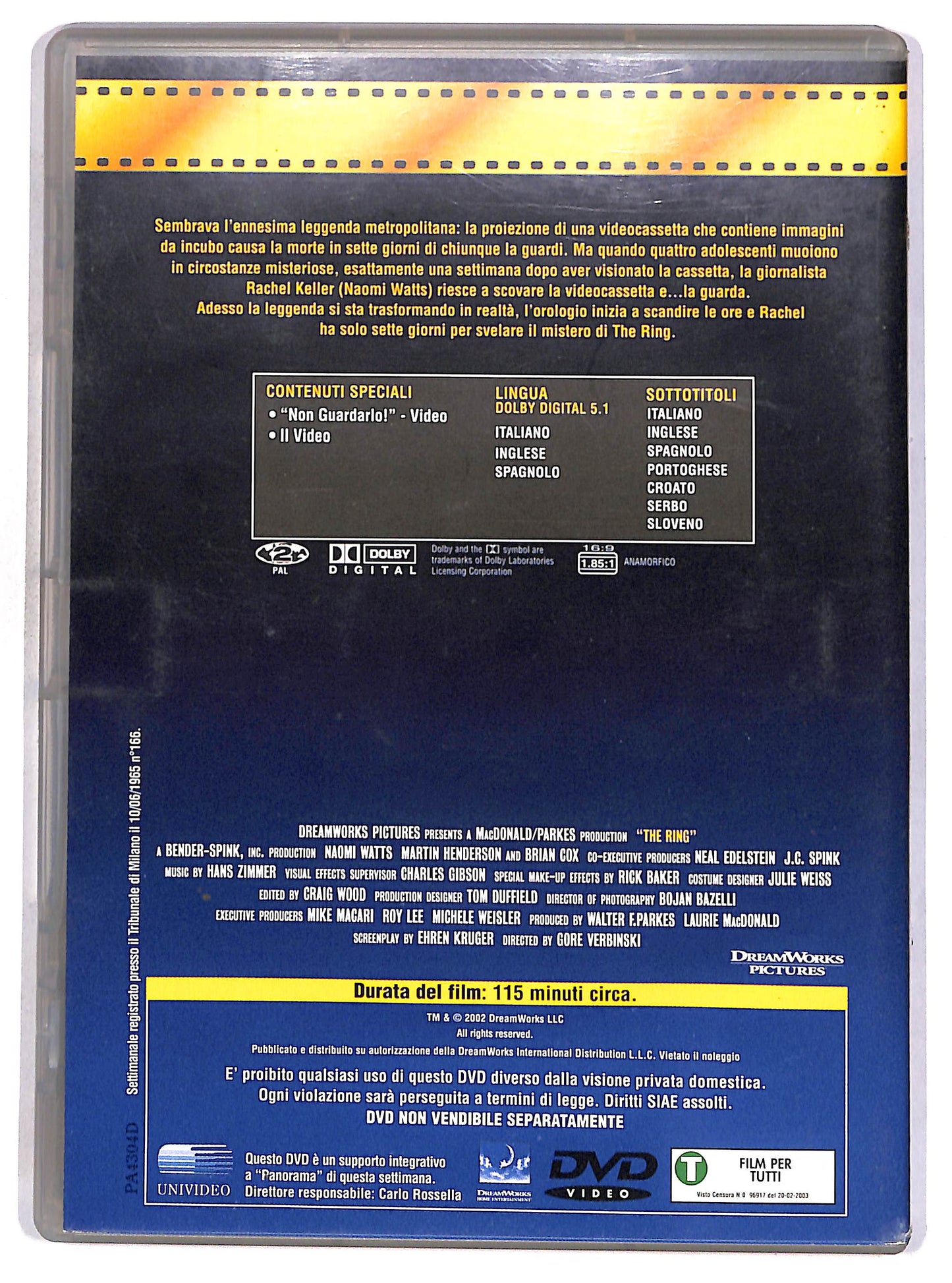 EBOND The Ring EDITORIALE DVD D663346
