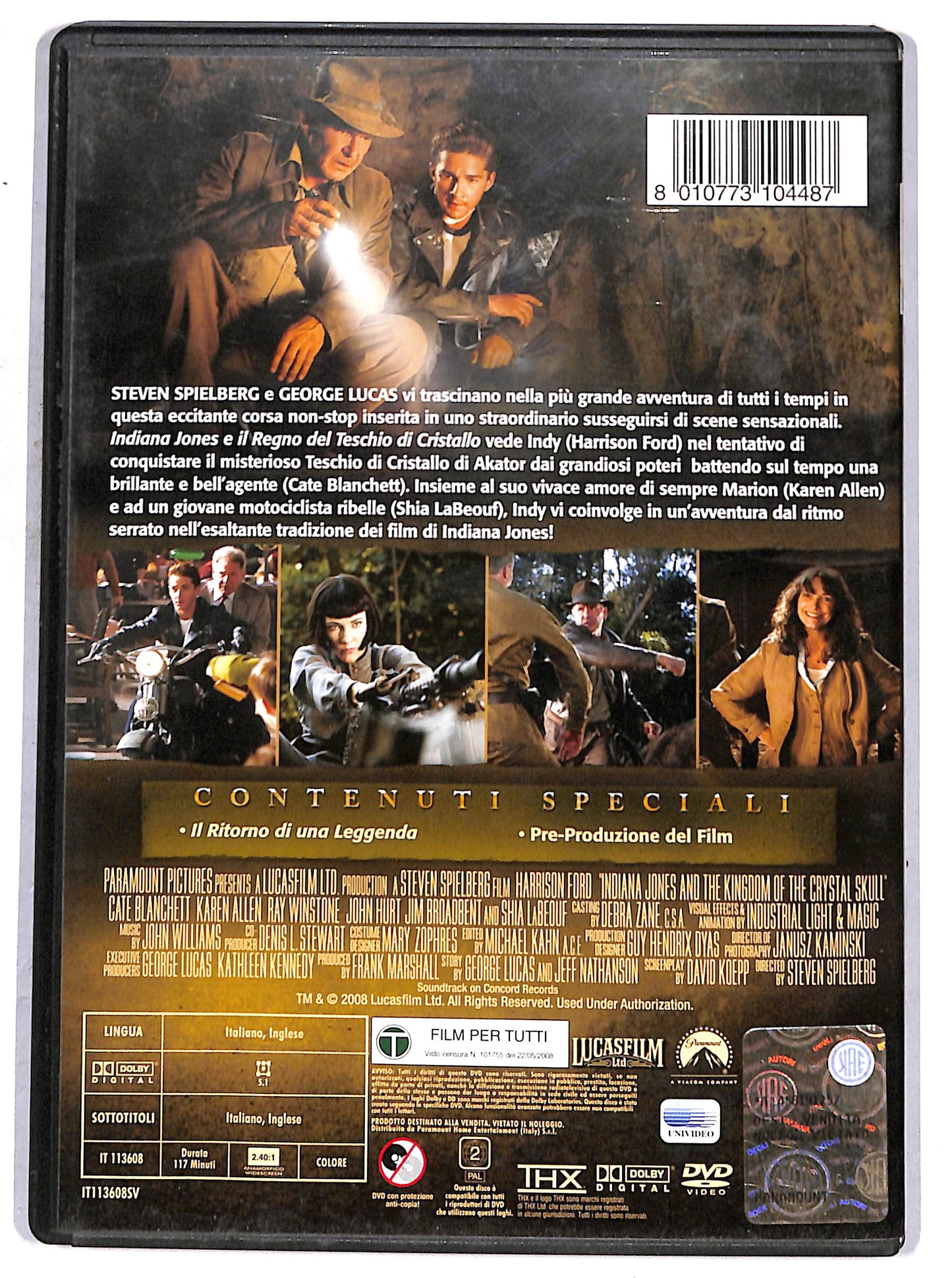 EBOND indiana jones e il regno del teschio di cristallo DVD D663460