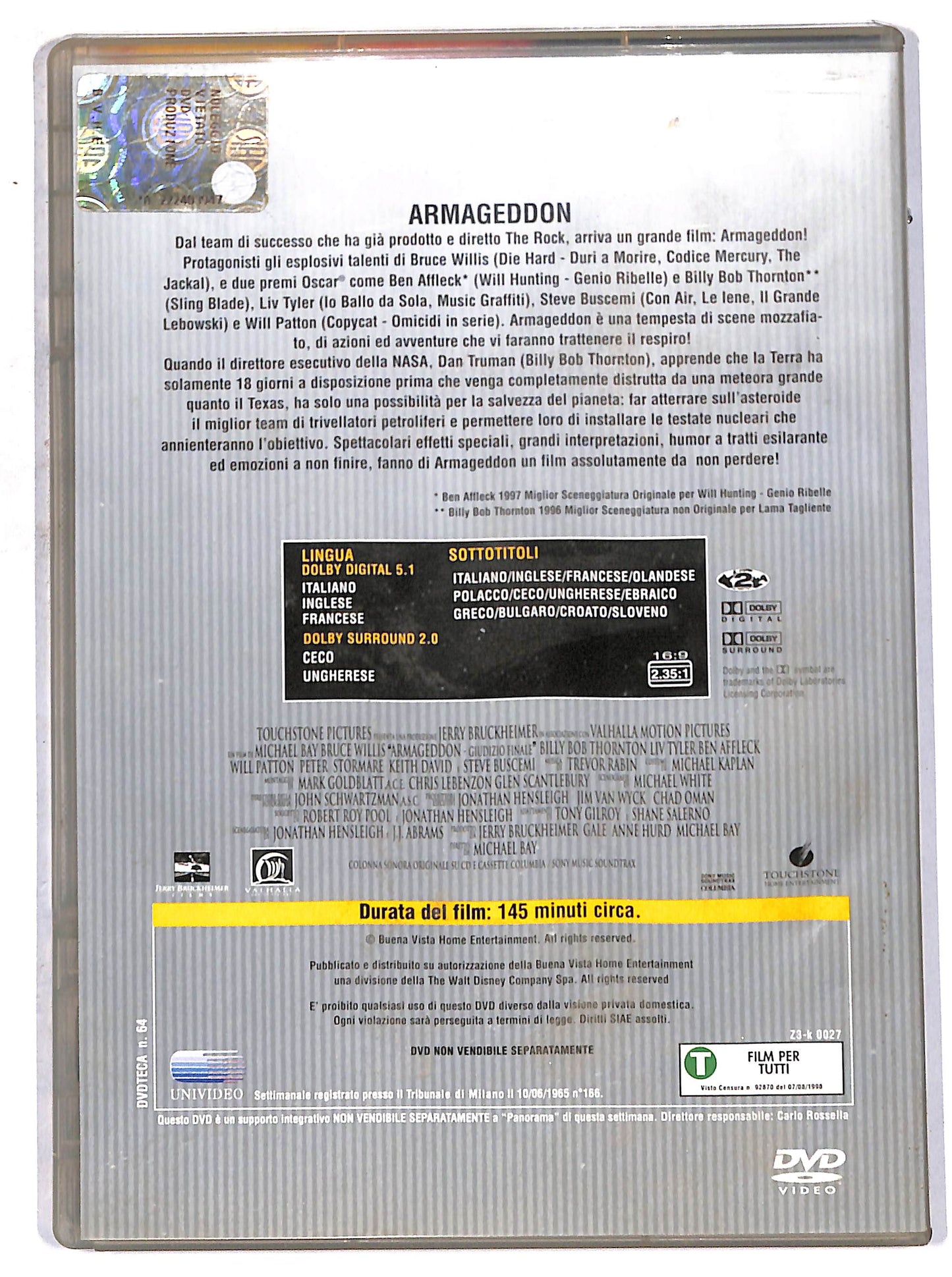 EBOND Armageddon - Giudizio finale  EDITORIALE DVD D663519