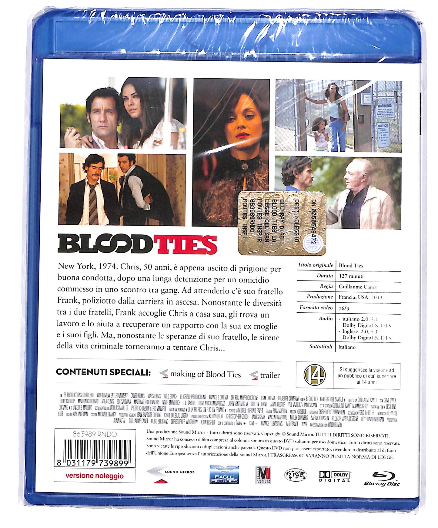 EBOND Blood Ties - La legge del sangue  NOLEGGIO BLURAY D663812