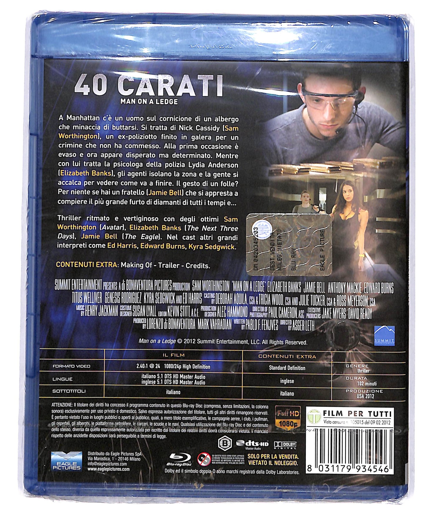 EBOND 40 Carati - man on a ledge BLURAY D663921