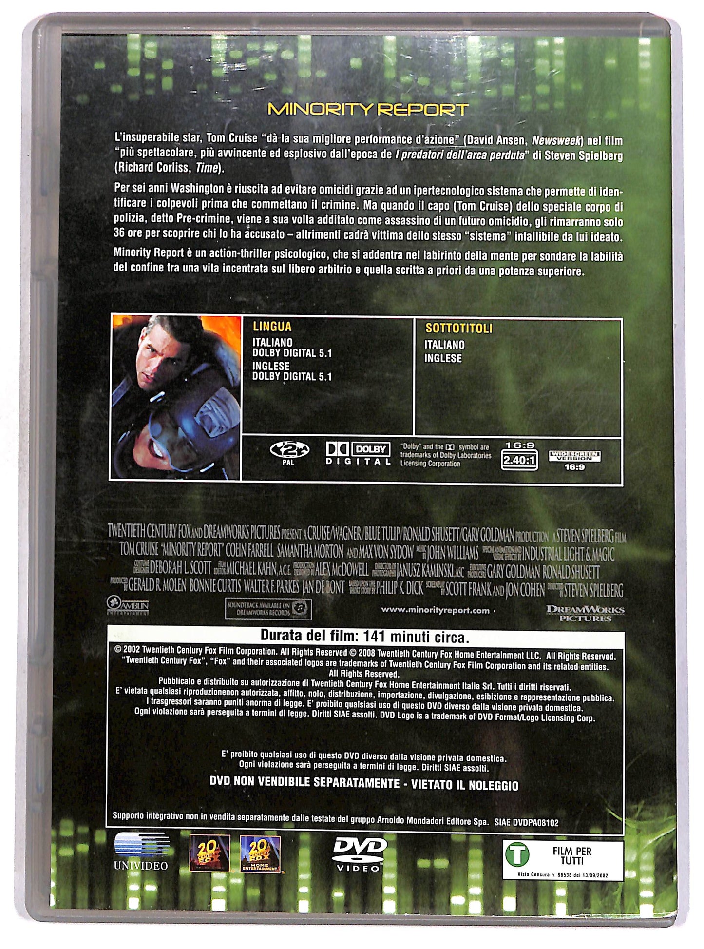 EBOND Minority Report EDITORIALE DVD D664522