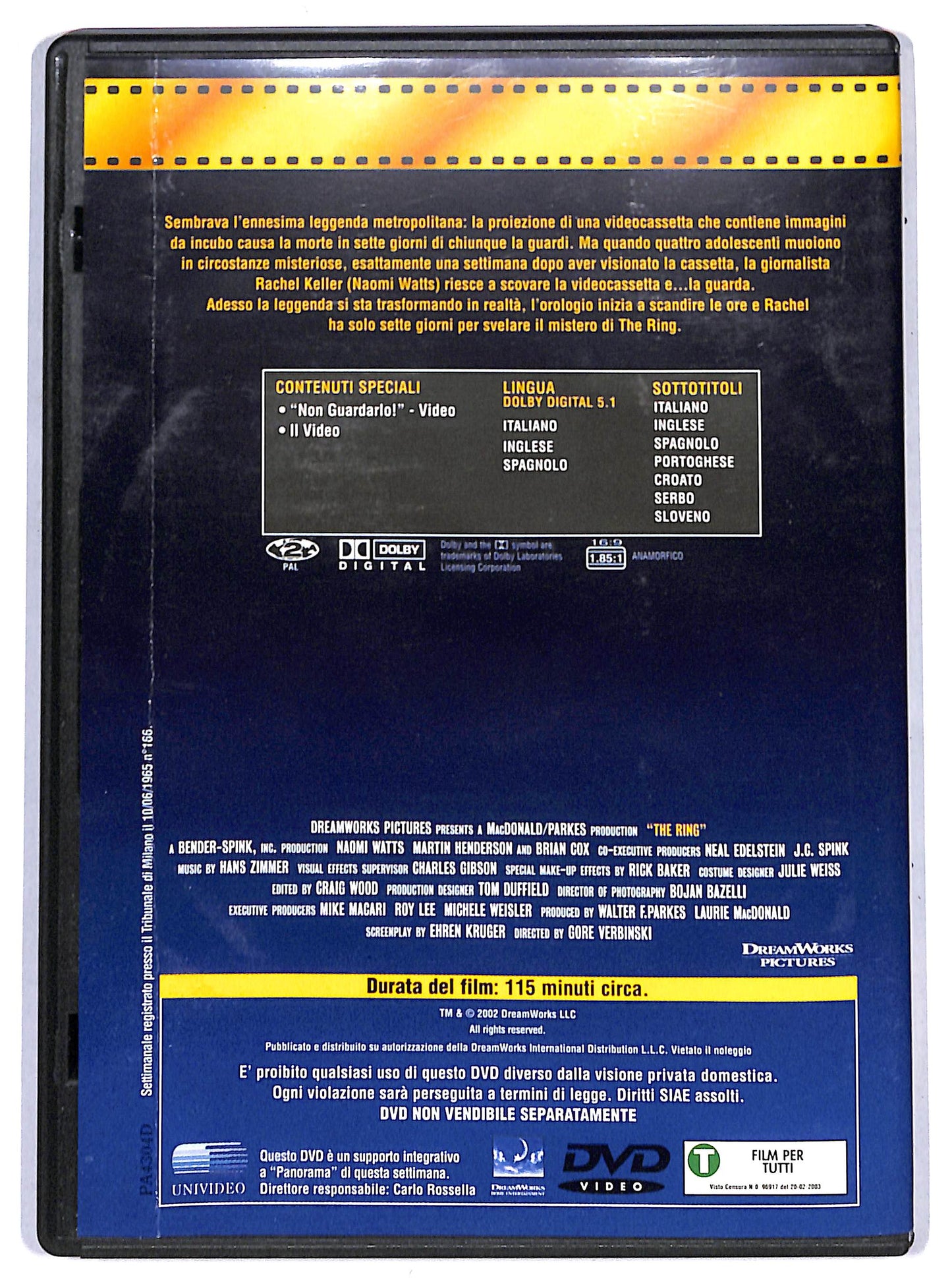 EBOND The Ring  EDITORIALE DVD D665113