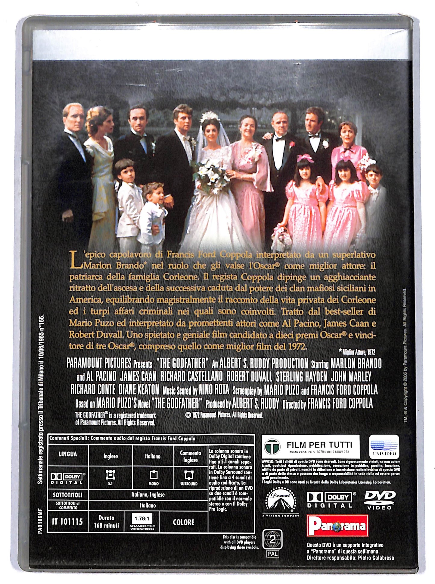 EBOND Il padrino  EDITORIALE DVD D665428