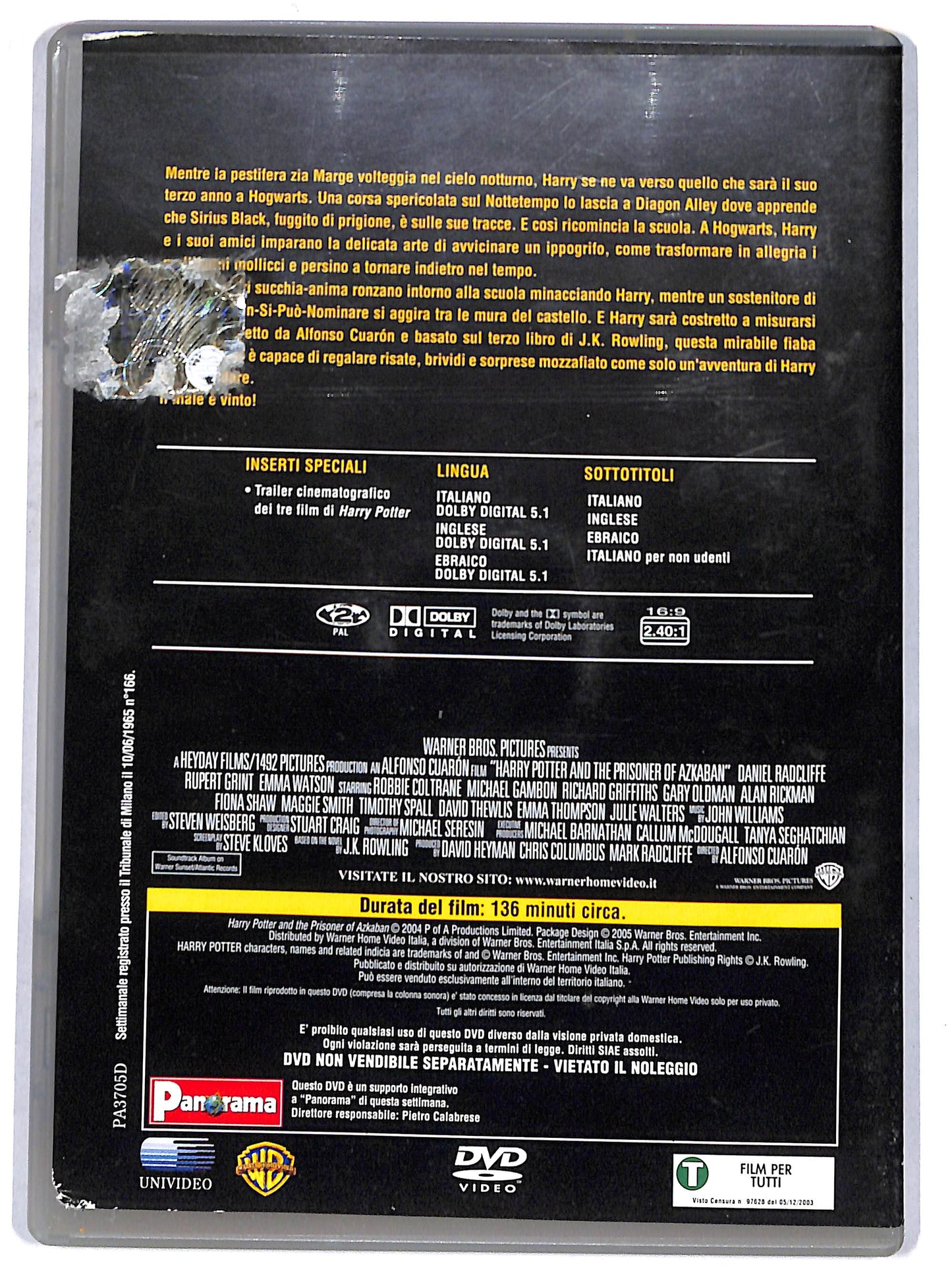 EBOND Harry Potter e il prigioniero di Azkaban  EDITORIALE DVD D665441