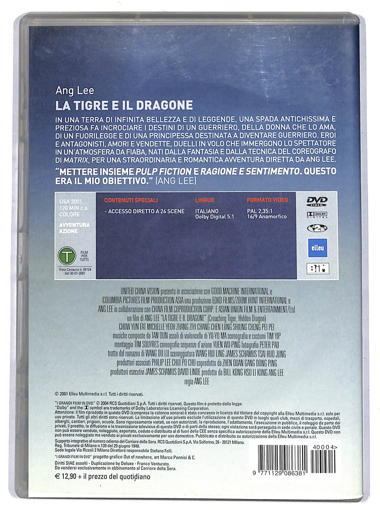 EBOND La tigre e il dragone  EDITORIALE DVD D665458