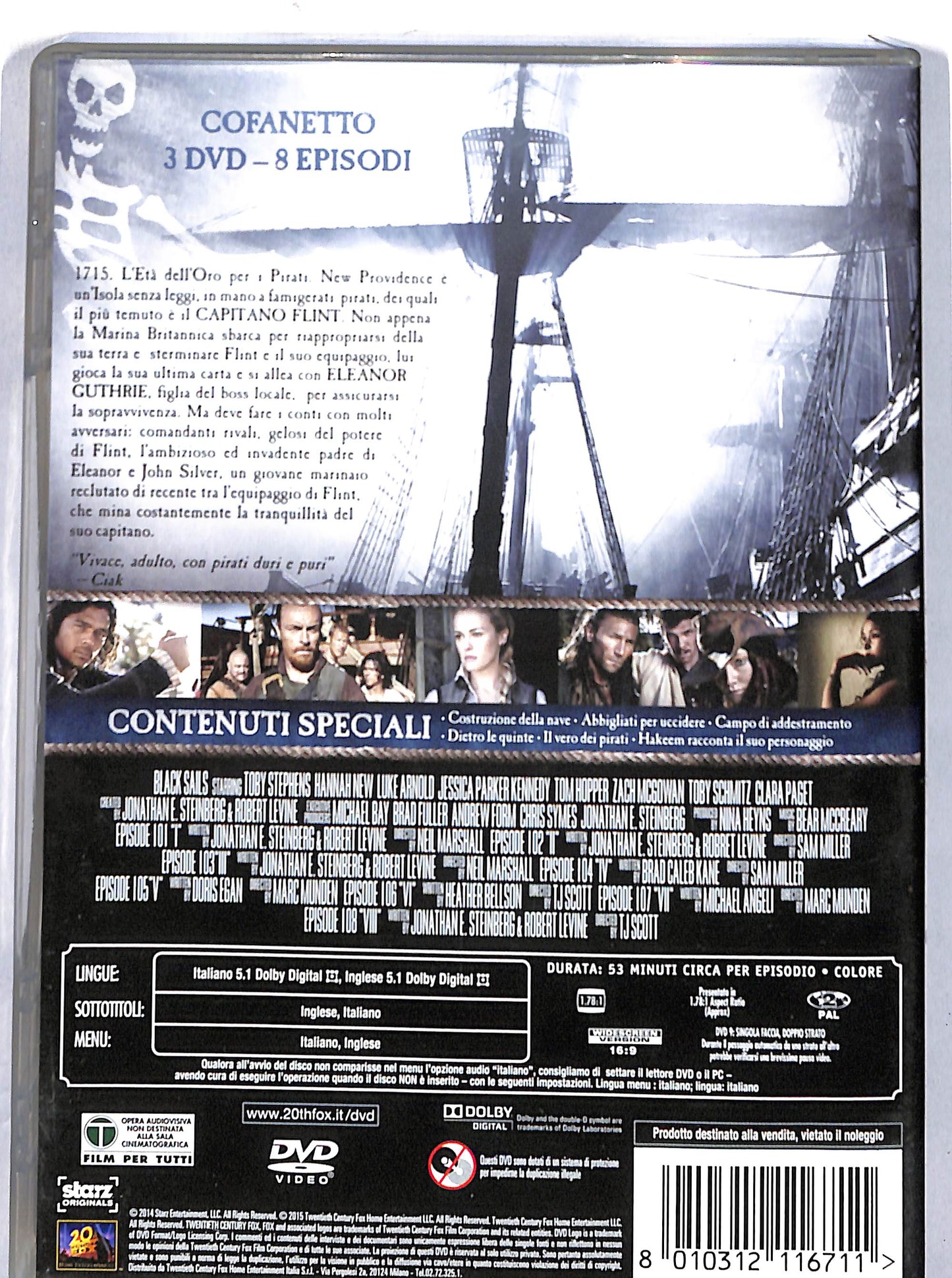 EBOND Black Sails la prima stagione completa Cofanetto 8 episodi  3 DVD D665640