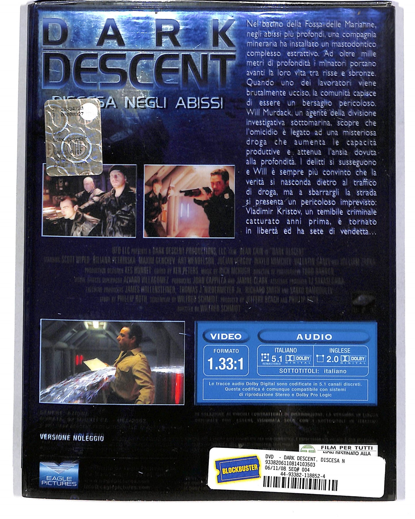 EBOND Dark Descent - Discesa negli abissi DIGIPACK DVD D665948