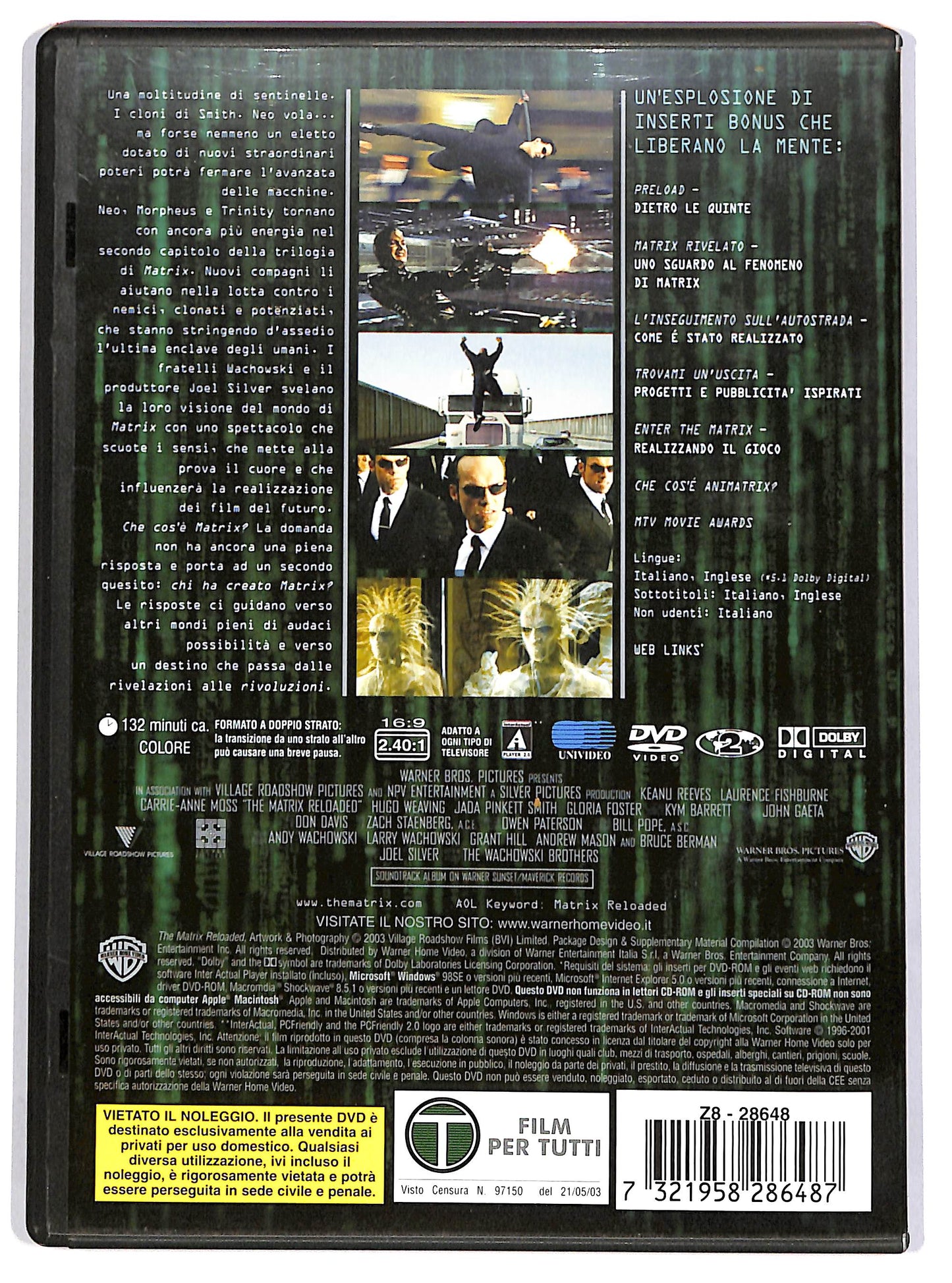 EBOND Matrix Reloaded (2 dischi) DVD D666158