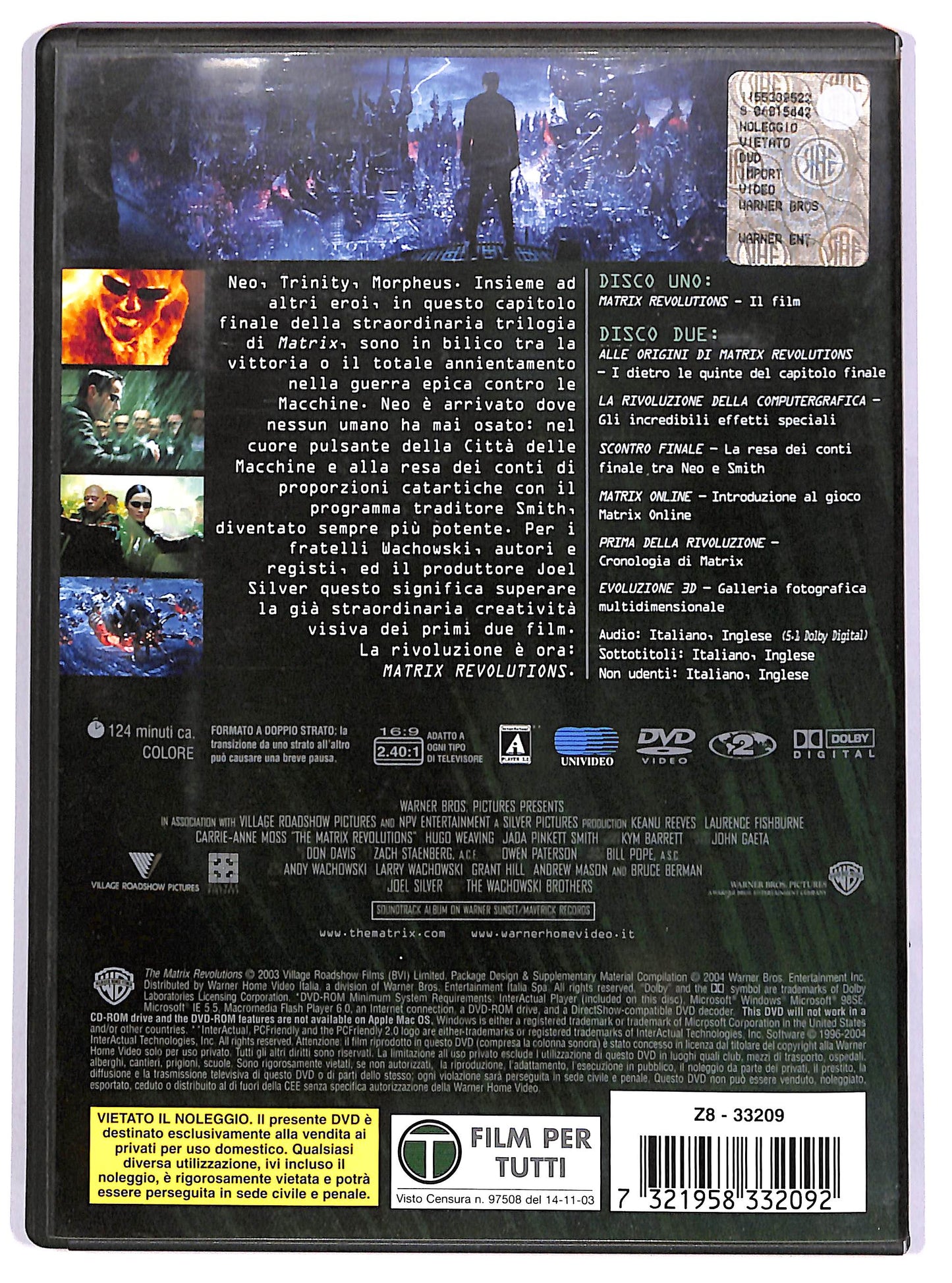 EBOND Matrix Revolutions (2 dischi) DVD D666252