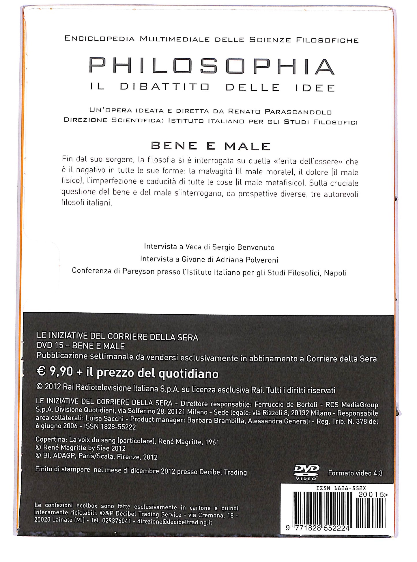 EBOND Philosophia Vol.15 - Bene e male EDITORIALE DIGIPACK DVD D666302