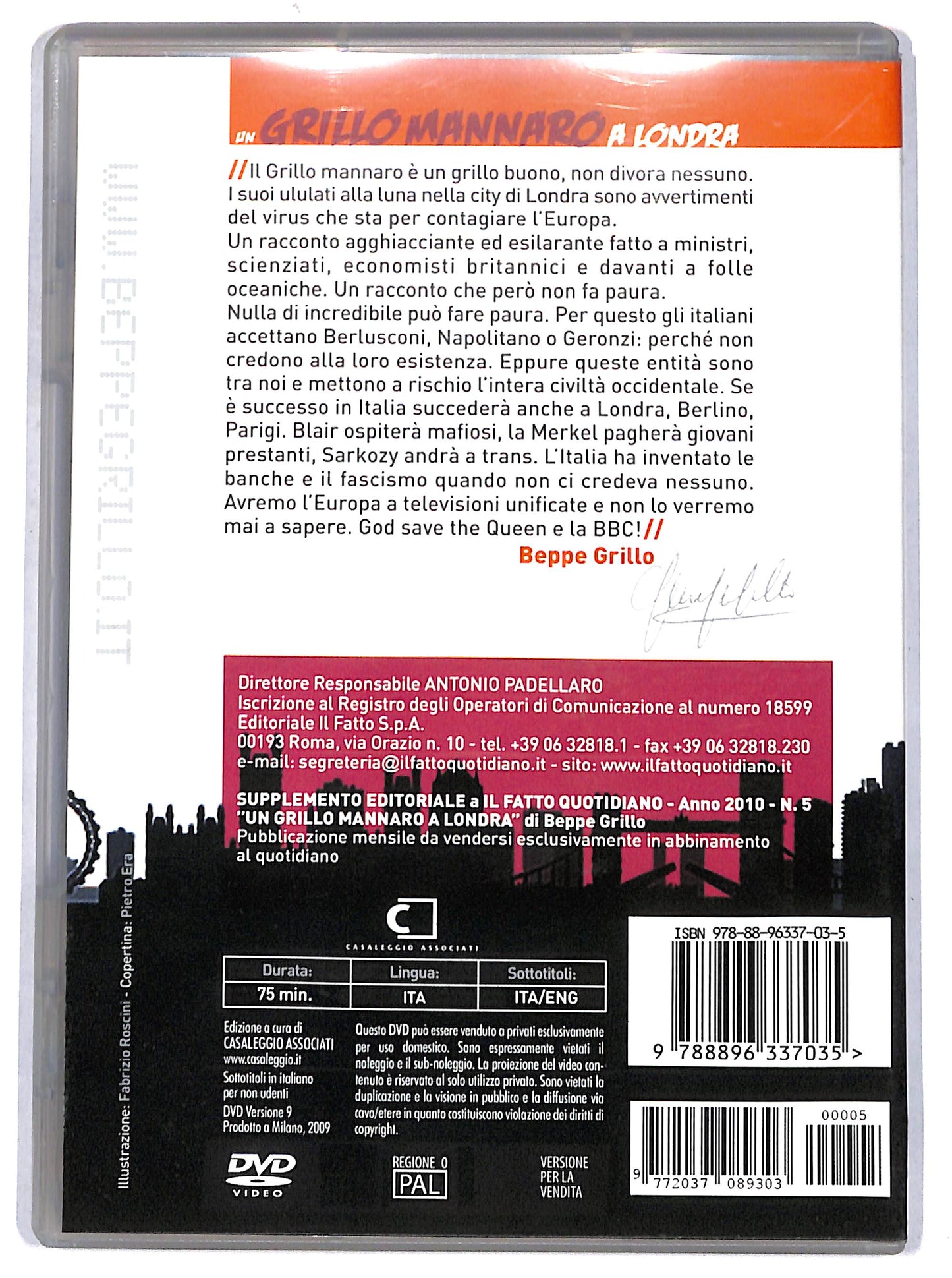 EBOND Un Grillo mannaro a Londra   EDITORIALE DVD D666623