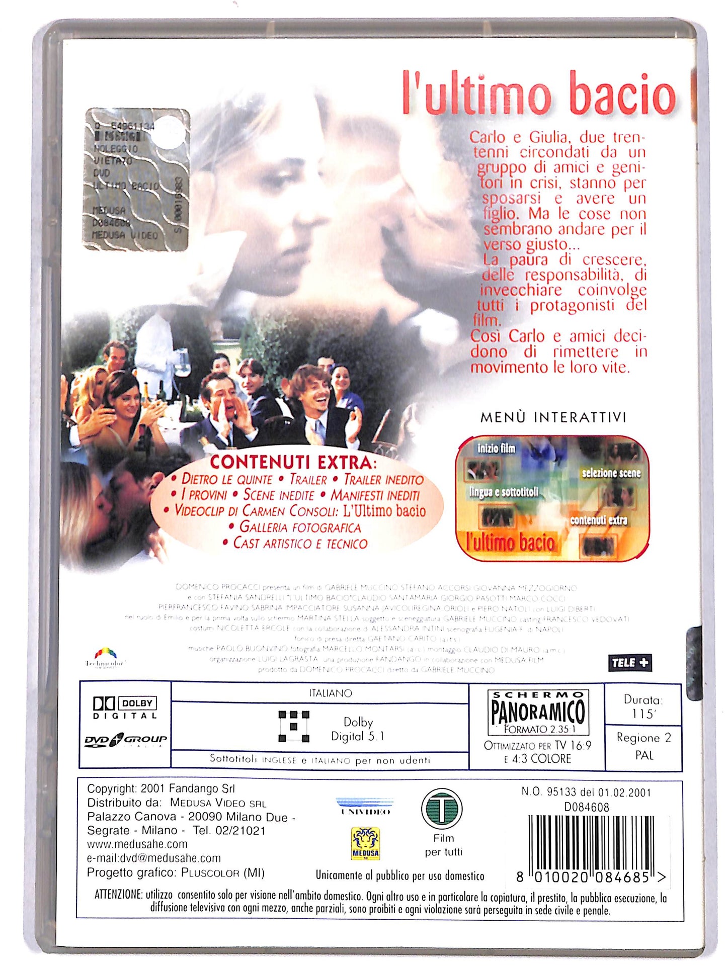 EBOND l'ultimo bacio DVD D667013