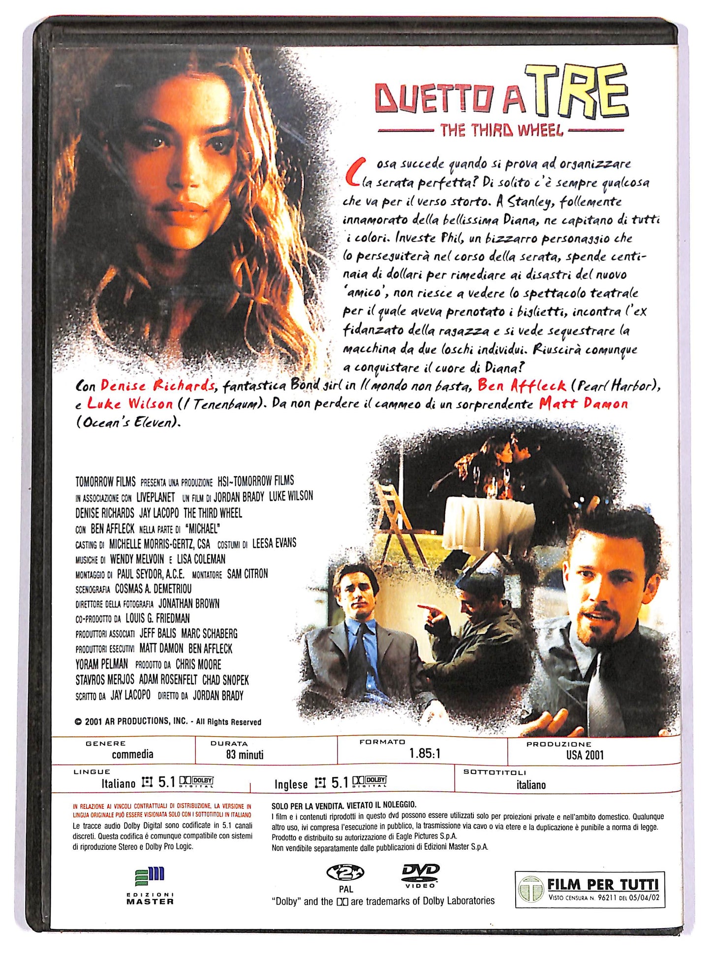EBOND Duetto a tre - The Third Wheel EDITORIALE DVD D667412