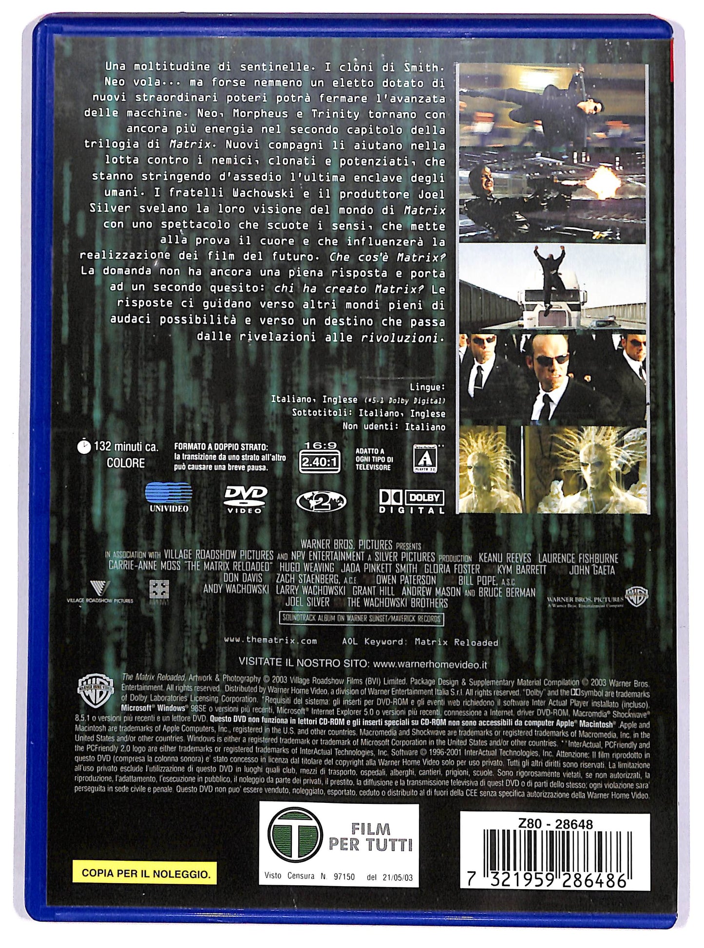 EBOND Matrix Reloaded NOLEGGIO DVD D667509