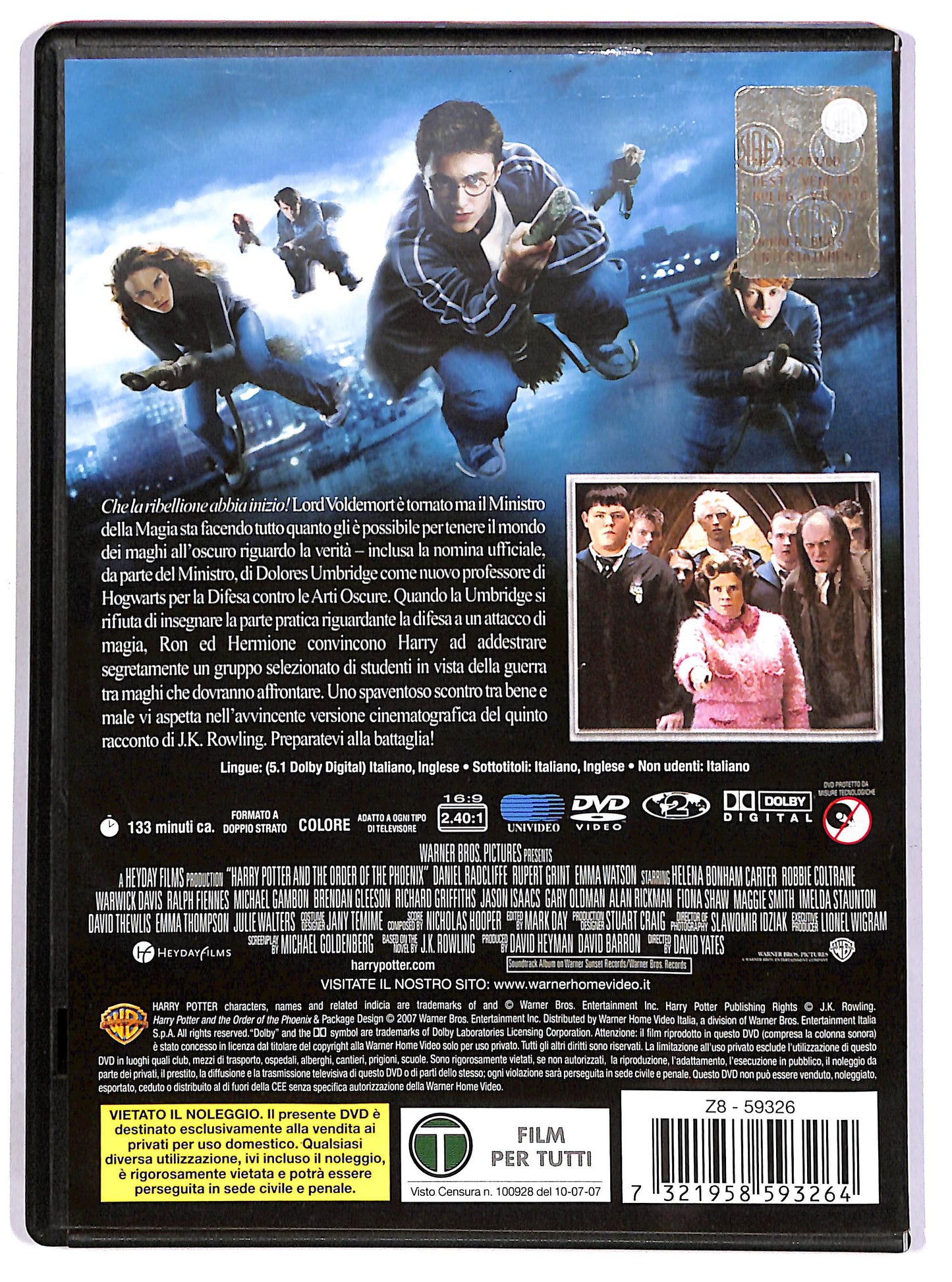 EBOND Harry Potter e l'Ordine della Fenice DVD D667511