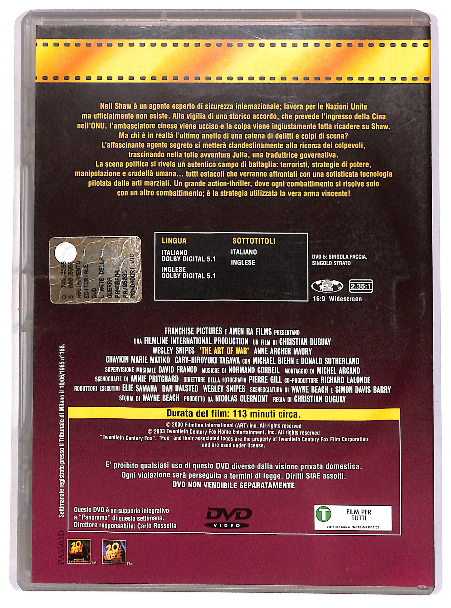 EBOND L'arte della guerra EDITORIALE DVD D667645