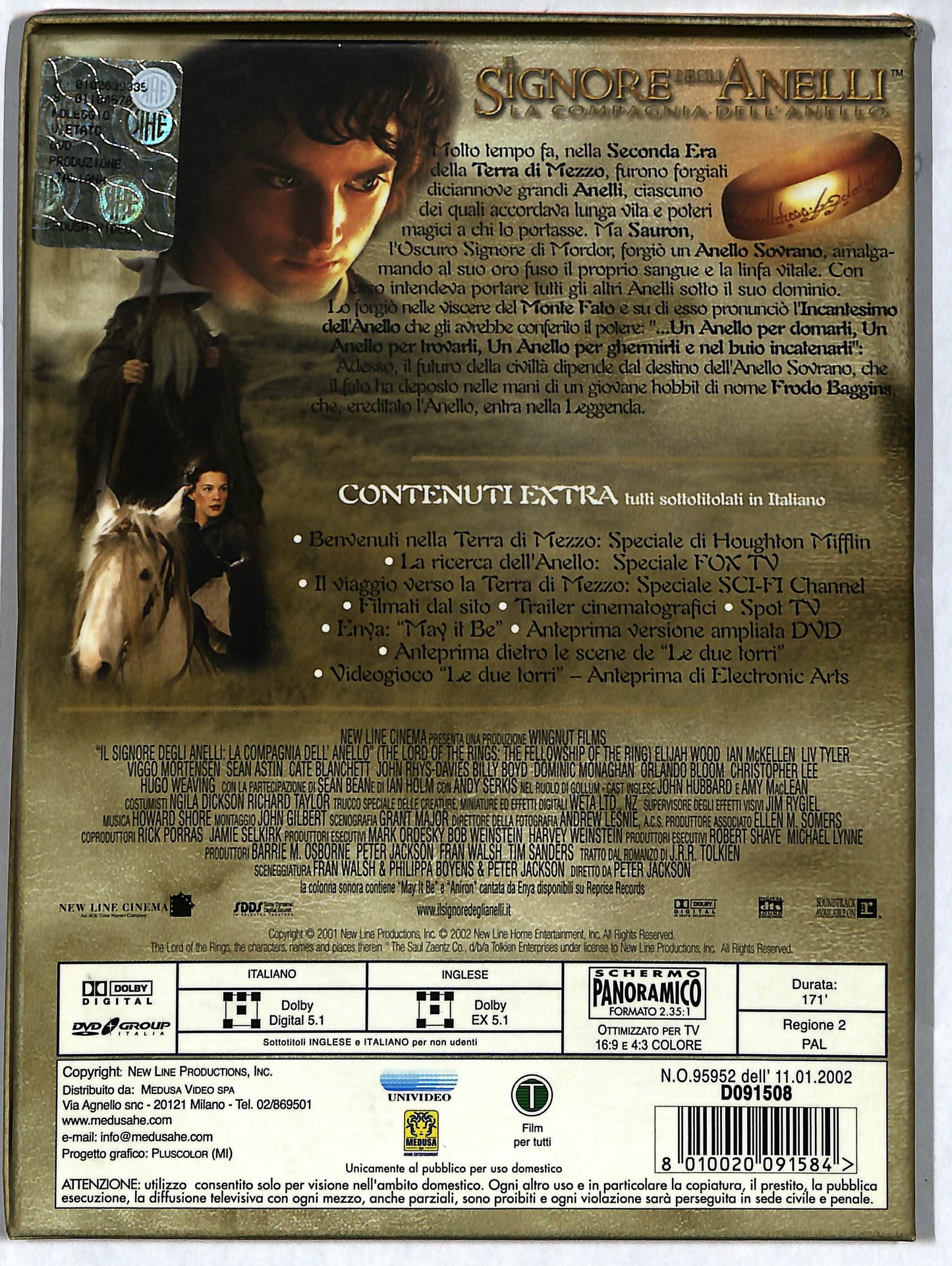 EBOND Il Signore degli Anelli - La Compagnia dell'Anello (2 dischi) DVD D667723
