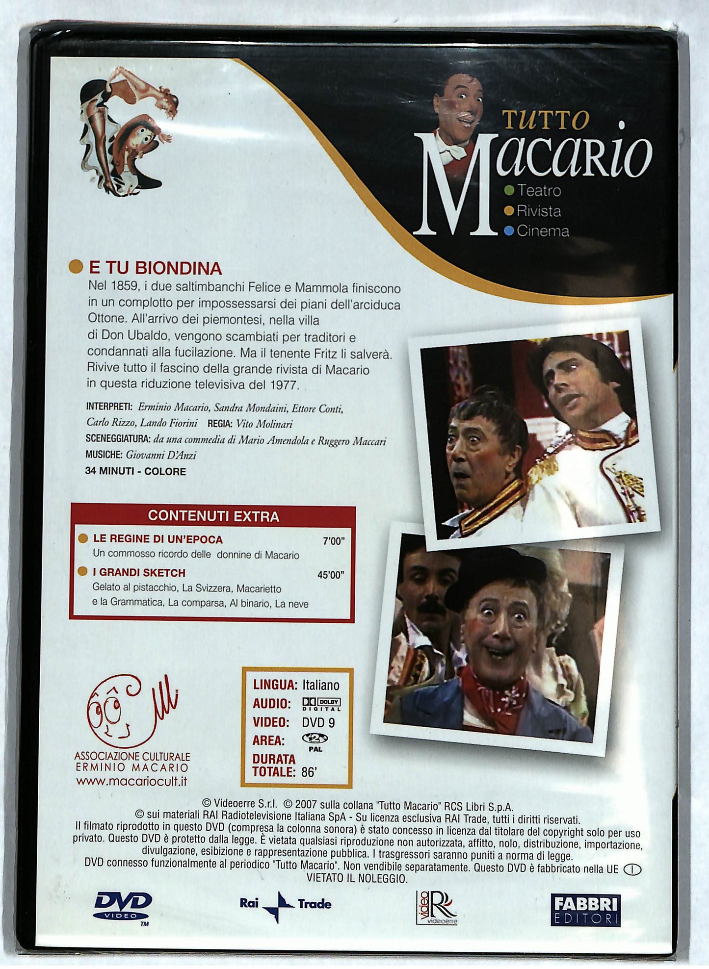 EBOND TUTTO MACARIO - E tu biondina +Libro EDITORIALE DVD D668016