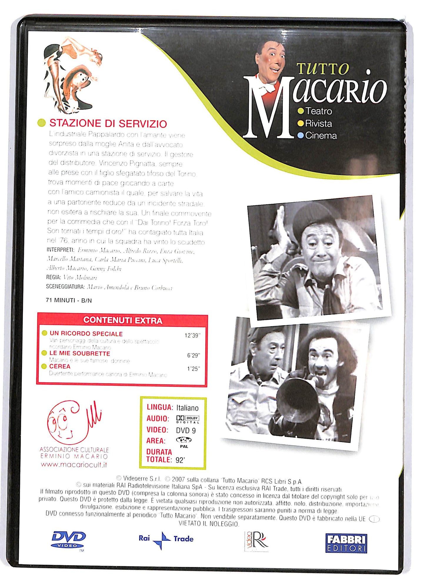 EBOND TUTTO MACARIO Stazione di Servizio +Libro  EDITORIALE DVD D668021