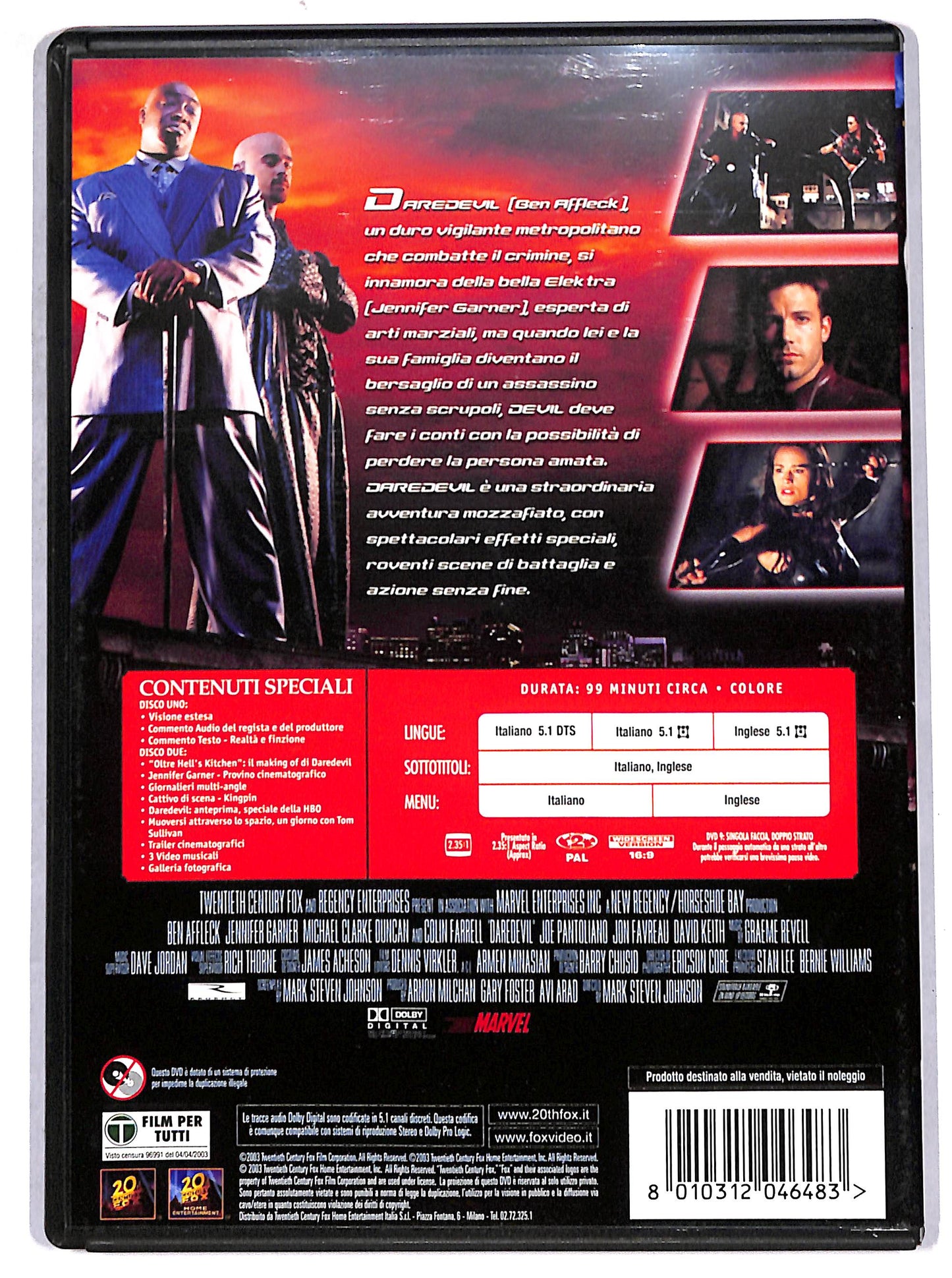 EBOND daredevil  EDIZIONE SPECIALE DVD D668124