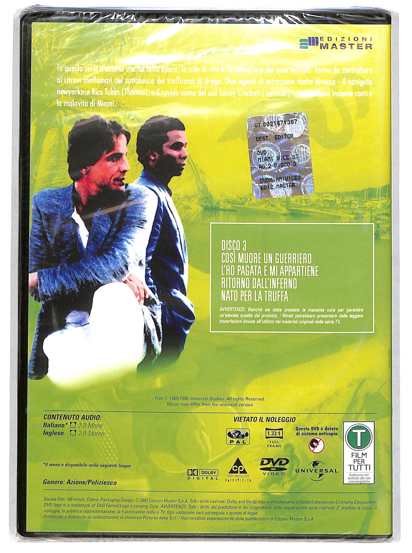 EBOND Miami Vice Stagione due Disco 3  EDITORIALE  DVD D668241