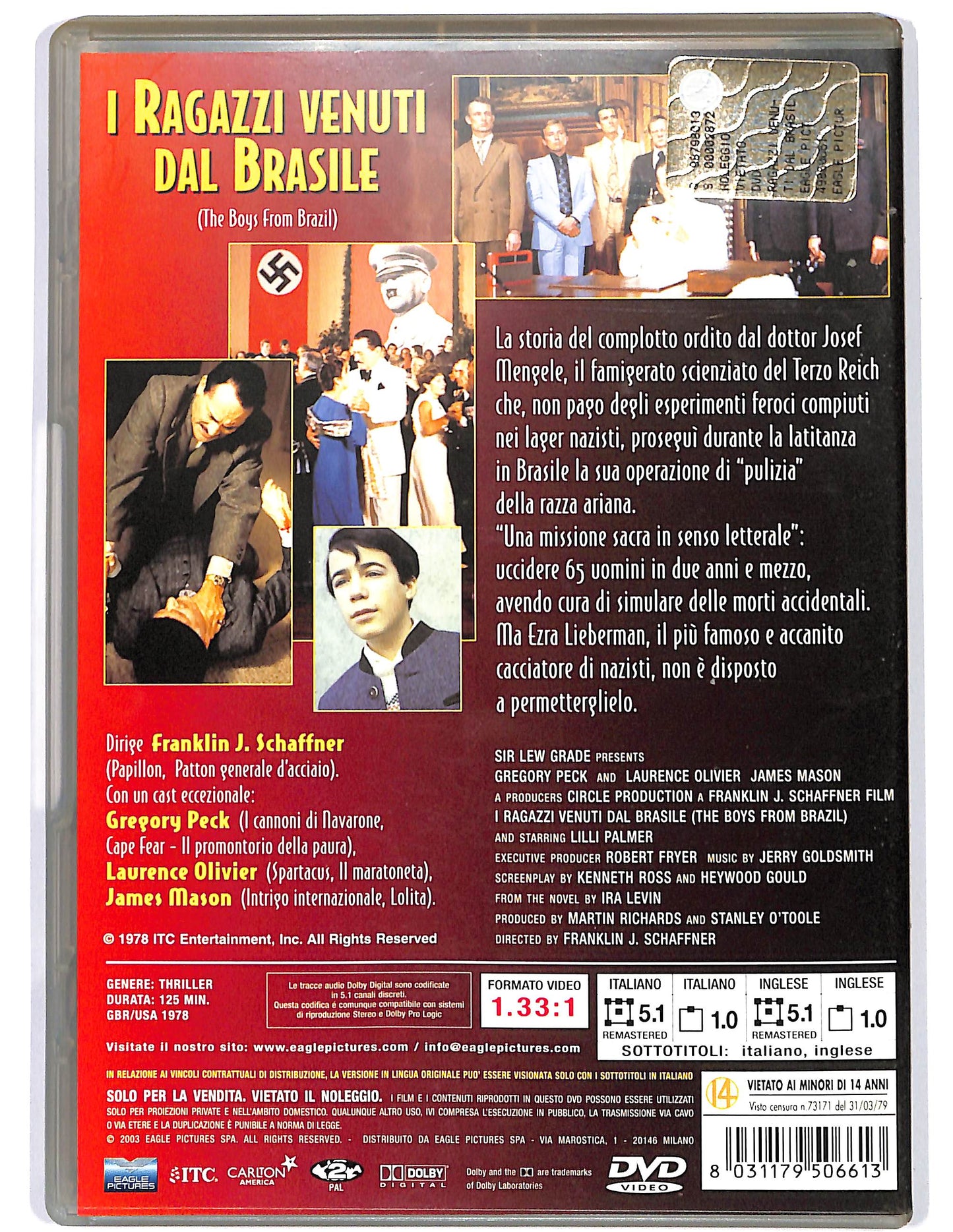 EBOND I ragazzi venuti dal Brasile  DVD D668430